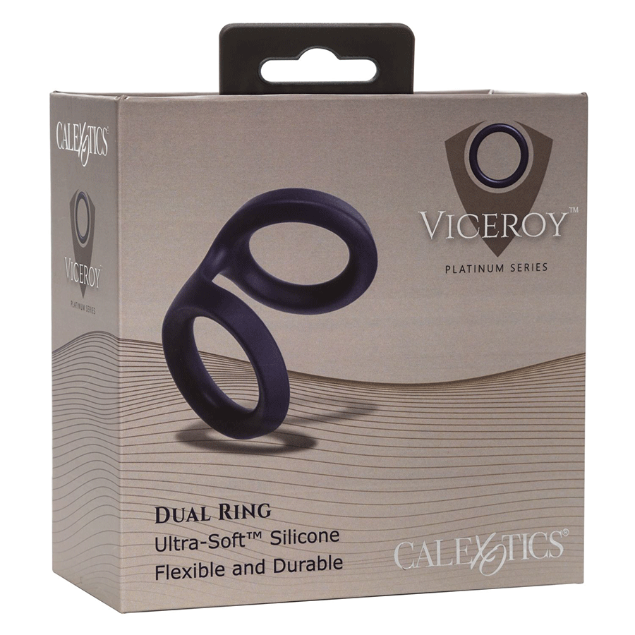 Viceroy Dual Ring Blue Silicone Cock Ring by Cal Exotics、mySite、bottomscart