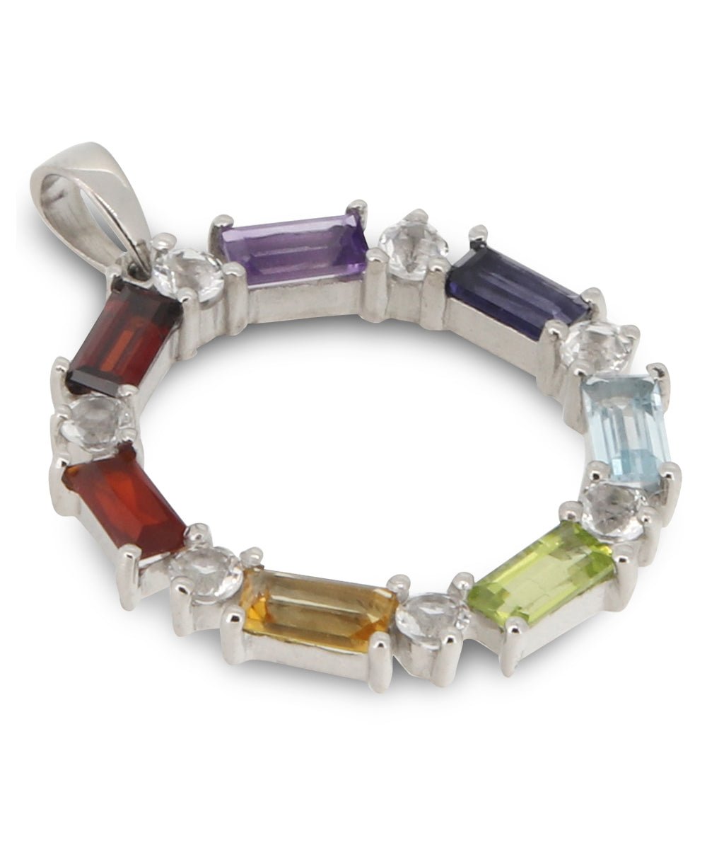 Chakra Wheel of Balance Gemstone Sterling Pendant、mySite、topwebapps