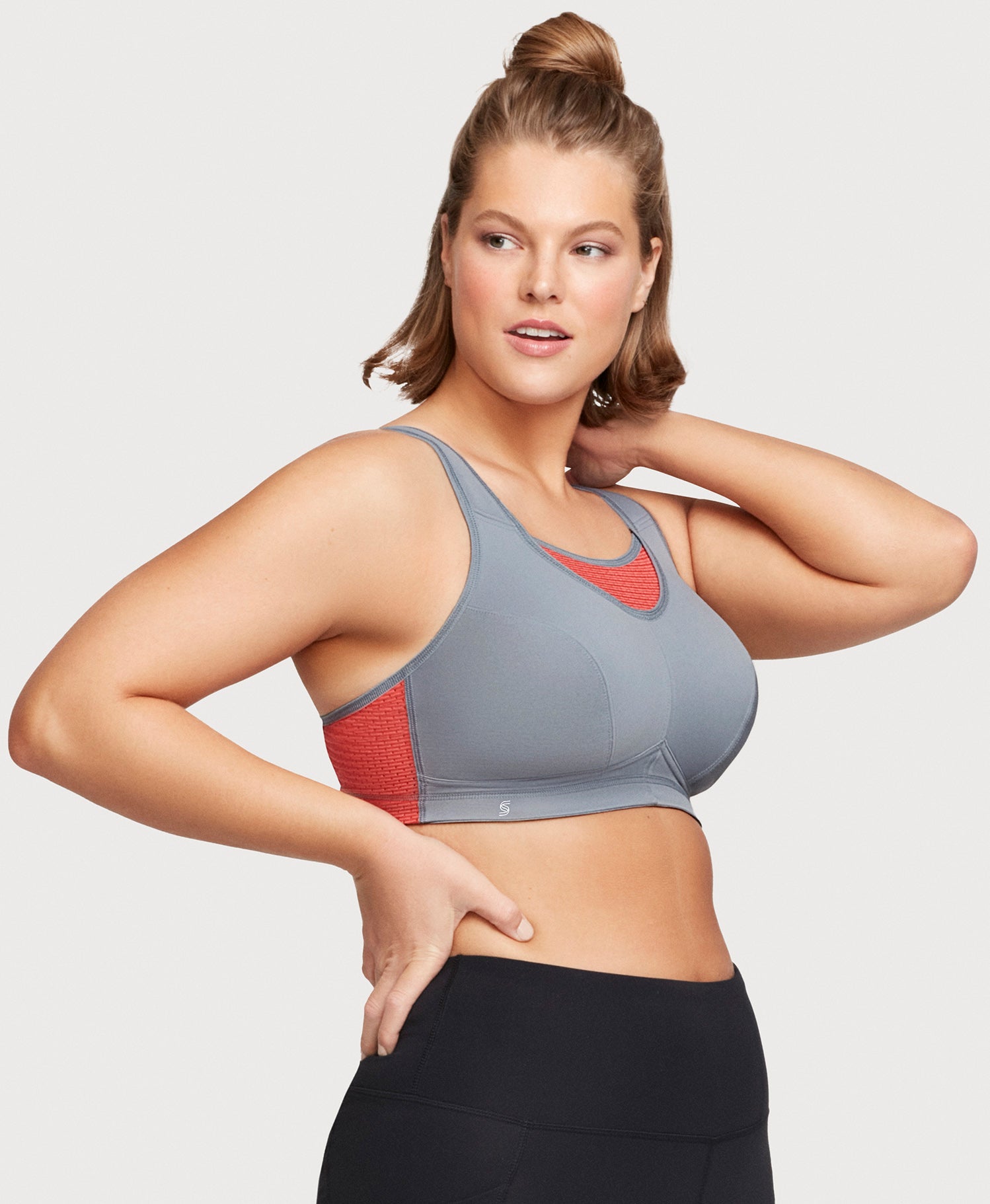  No-Bounce Camisole Elite Sports Bra Gray/Coral、mySite、justintrudeaud