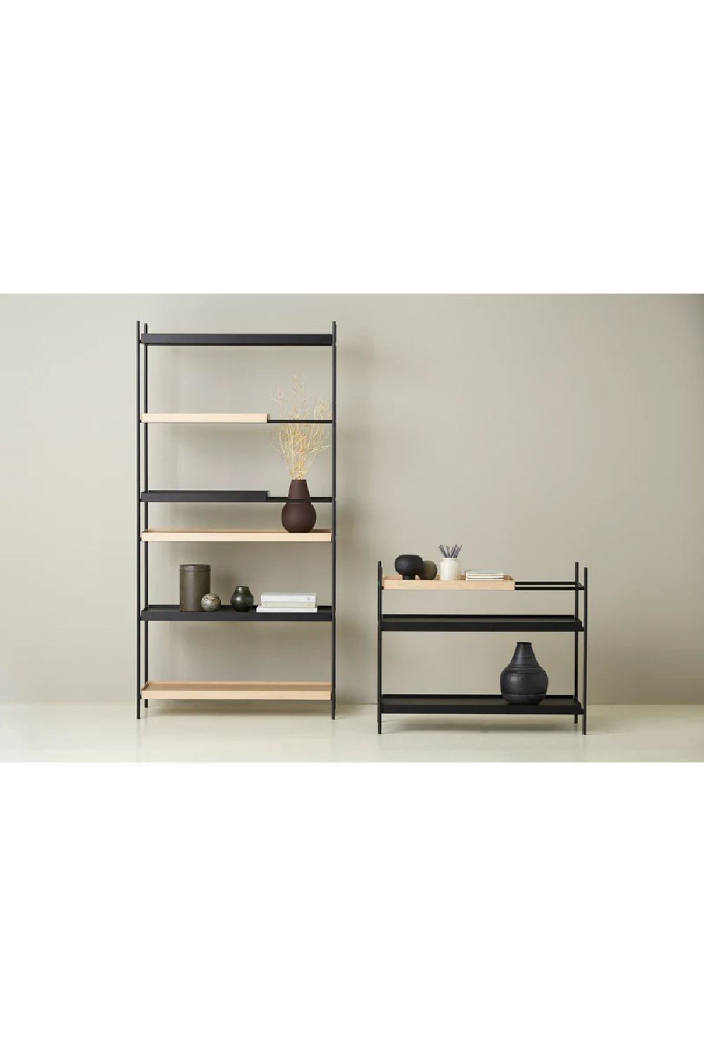 Customizable Painted Oak Shelf | WOUD Tray Shelf、mySite、neckold