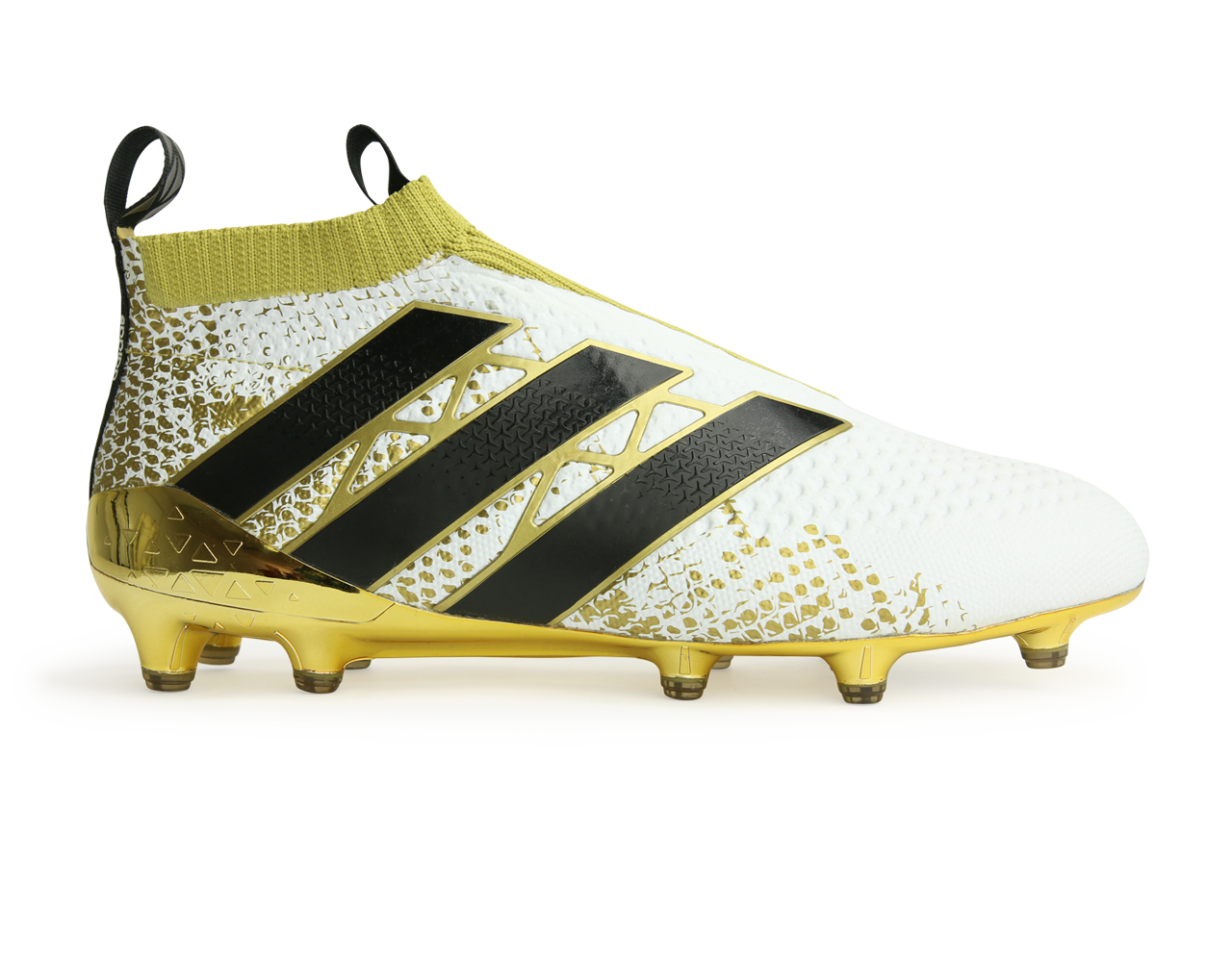 adidas Men's ACE 16+ PURECONTROL FG White/Core Black/Gold Metalic、mySite、noshort