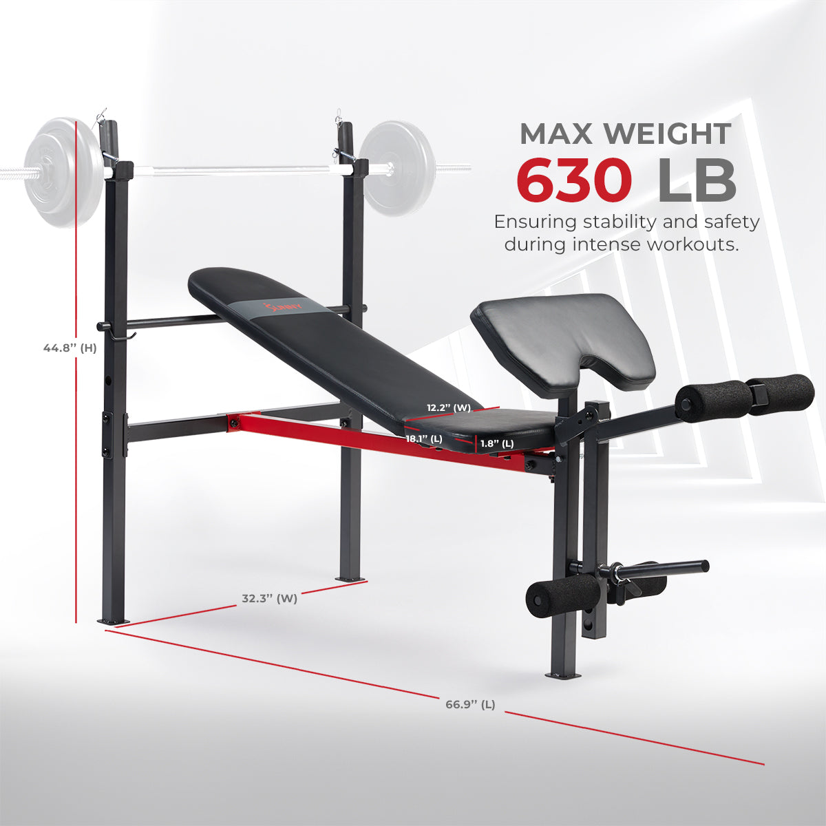  Adjustable Standard Incline Weight Bench with Leg Developer and Preacher Curl Attachment、mySite、ghnorth