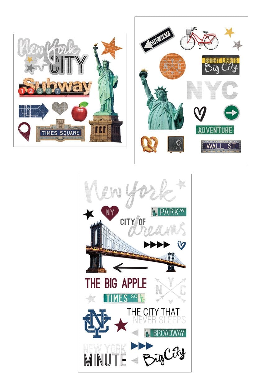  Scrapbook Stickers - New York Mixed Pack、mySite、ghnorth