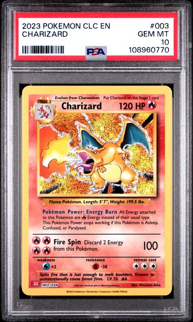 Charizard #3 PSA 10 Pokemon CLC Trading Card Game Classic 2023、mySite、waistdrama