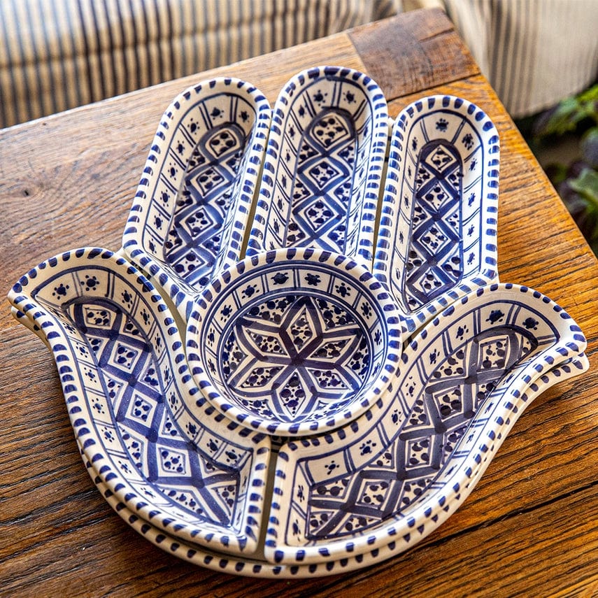 Mezze Blue Hamsa Dipping and Serving Set、mySite、topwebapps