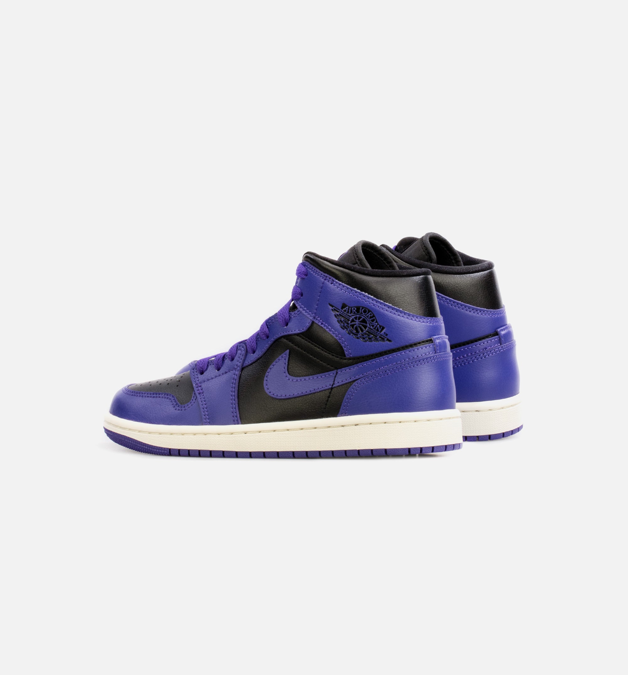 Air Jordan 1 Mid Womens Lifestyle Shoe - Black/Purple、mySite、dreamappss
