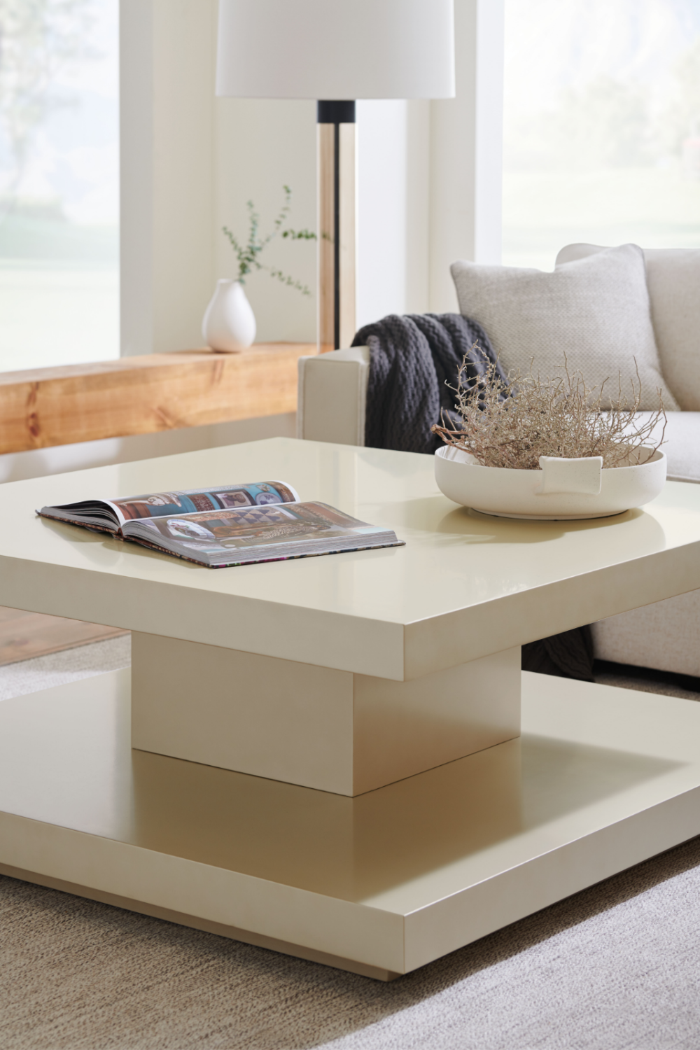 Beige Geometrical Coffee Table | Caracole Cool And Classic、mySite、neckold