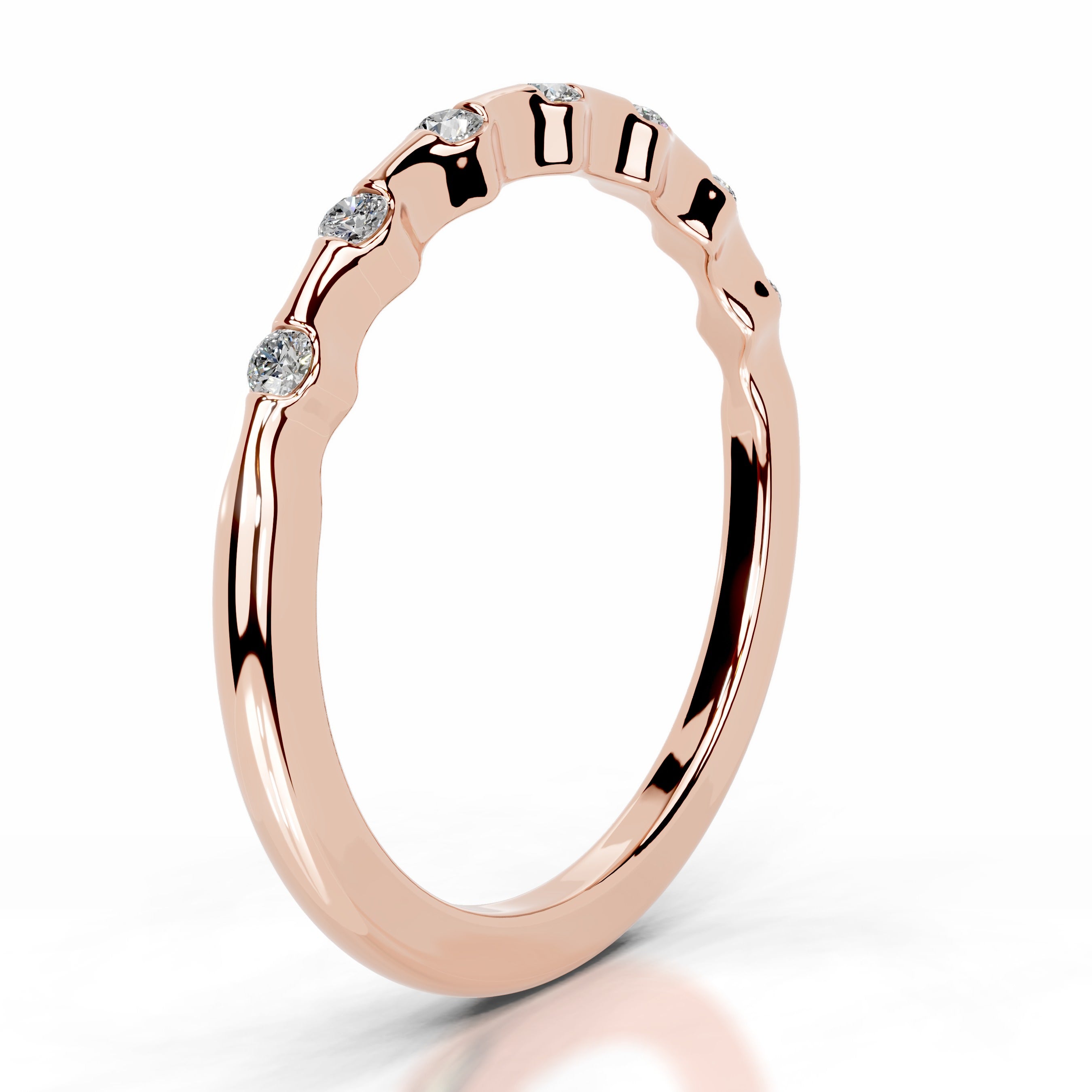Sunny Diamond Wedding band - 14K Rose Gold、mySite、hinf8tx79