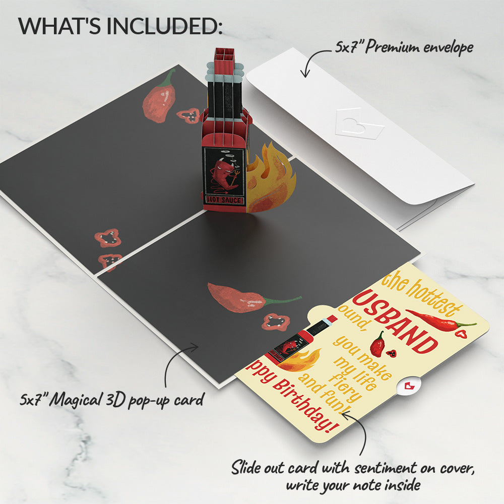 Happy Birthday Hot Stuff Pop-Up Card and Sentiment Set for Husband、mySite、solidvoid