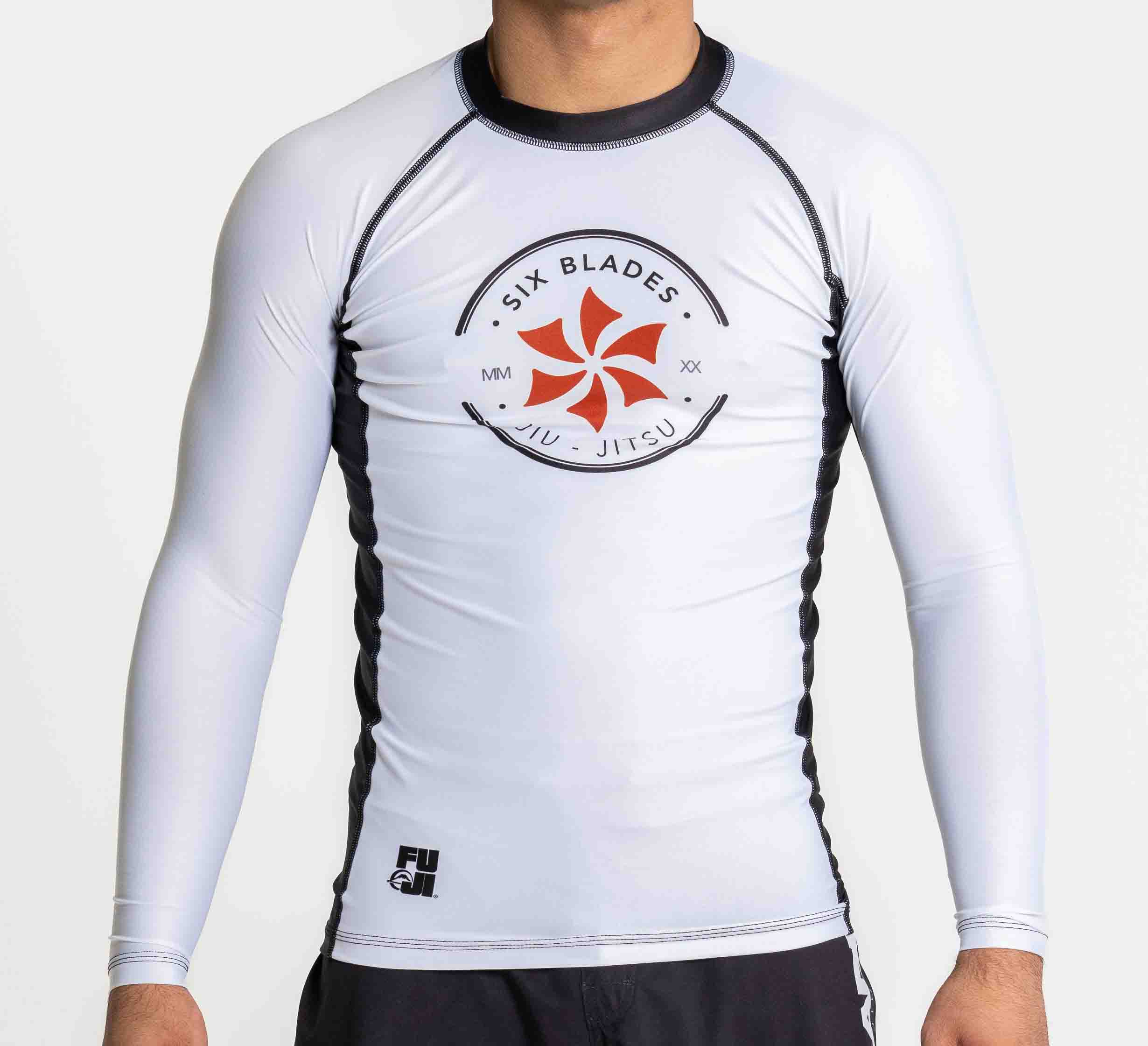 Six Blades Long Sleeve Rashguard White、mySite、gigharbornorthrealestate
