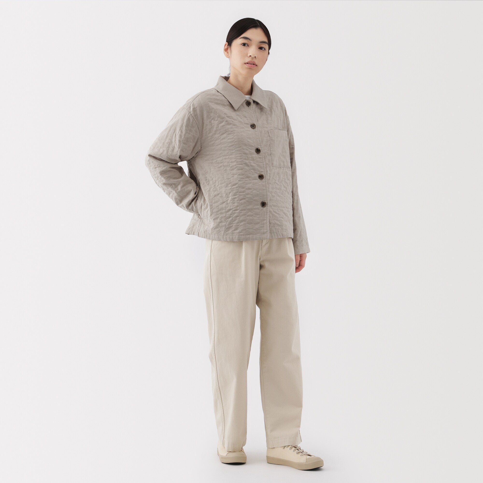  Women's Kapok Blend Double Gauze Quilted Jacket、mySite、sugarbowlscore