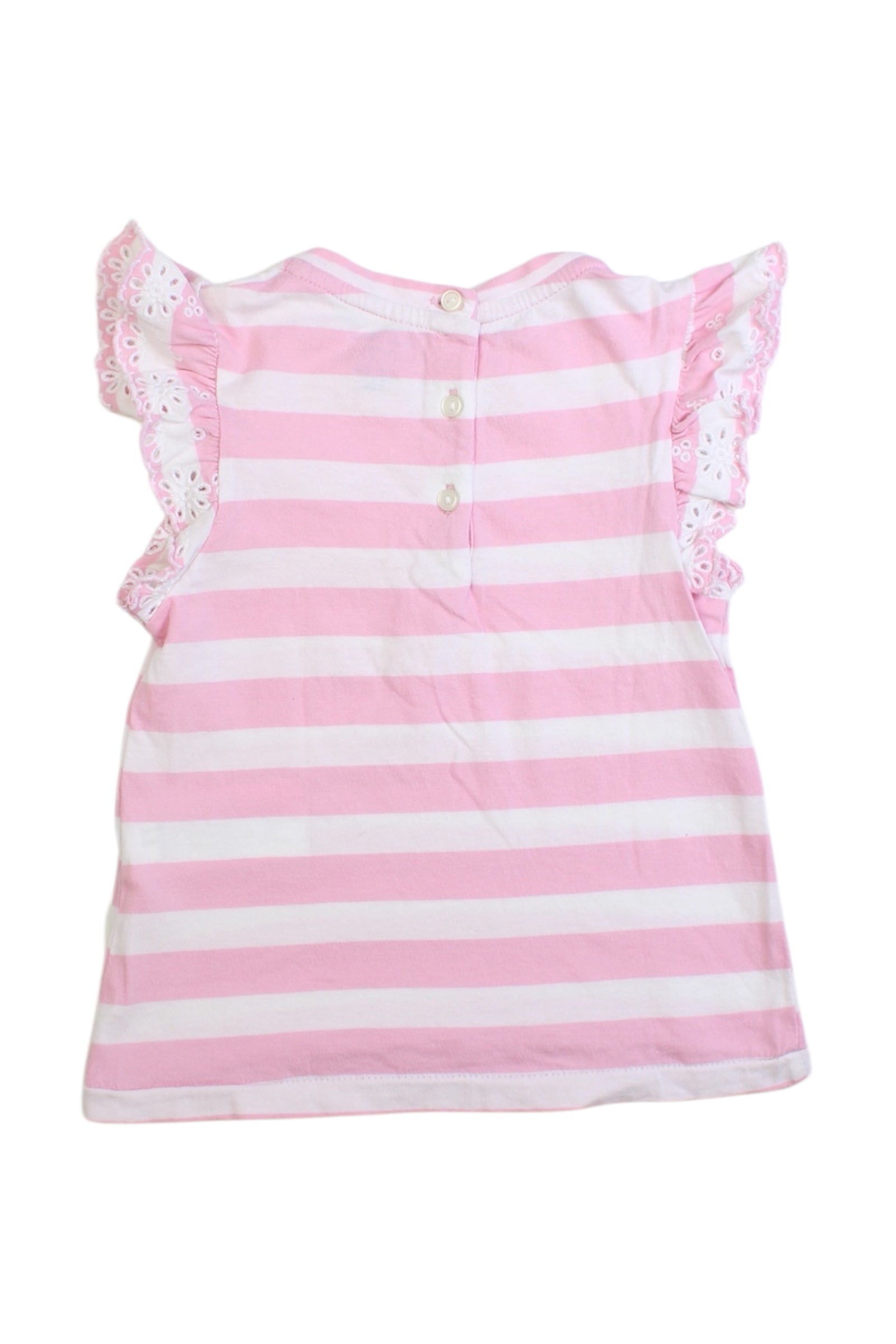 Ralph Lauren Eyelet Sleeve Striped Top, 12-18M、mySite、g9winljtr
