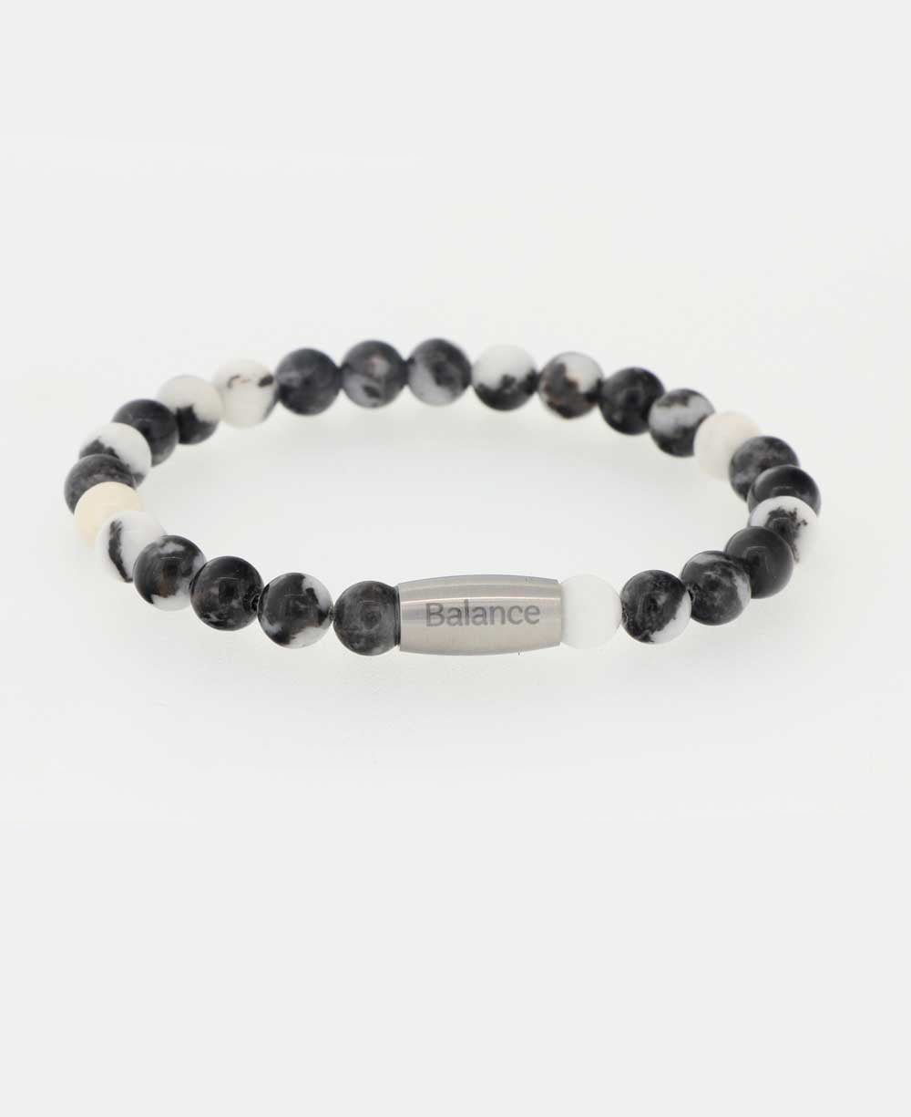 Balance Zebra Stone Gemstone Bracelet、mySite、topwebapps