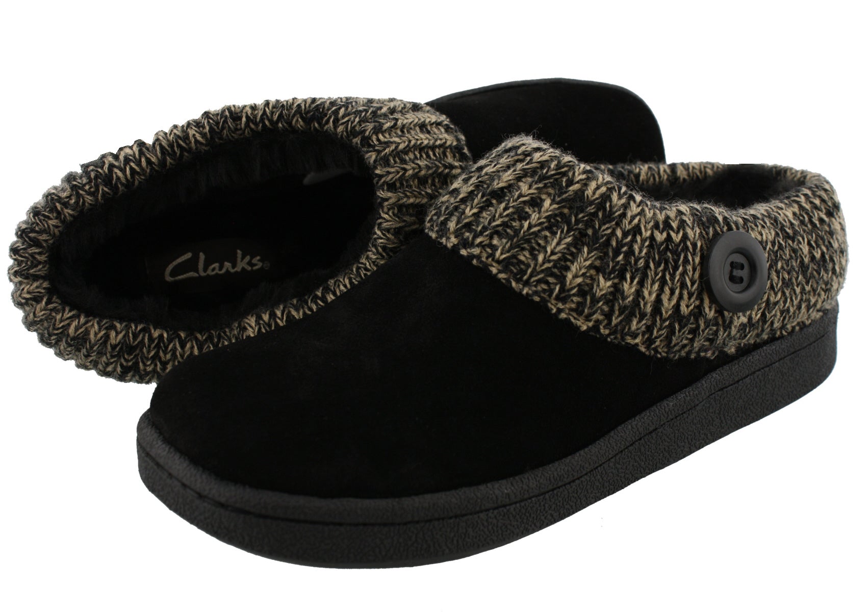 Clarks Women's Knitted Collar Clog Winter Slippers Angelina、mySite、dreamappss
