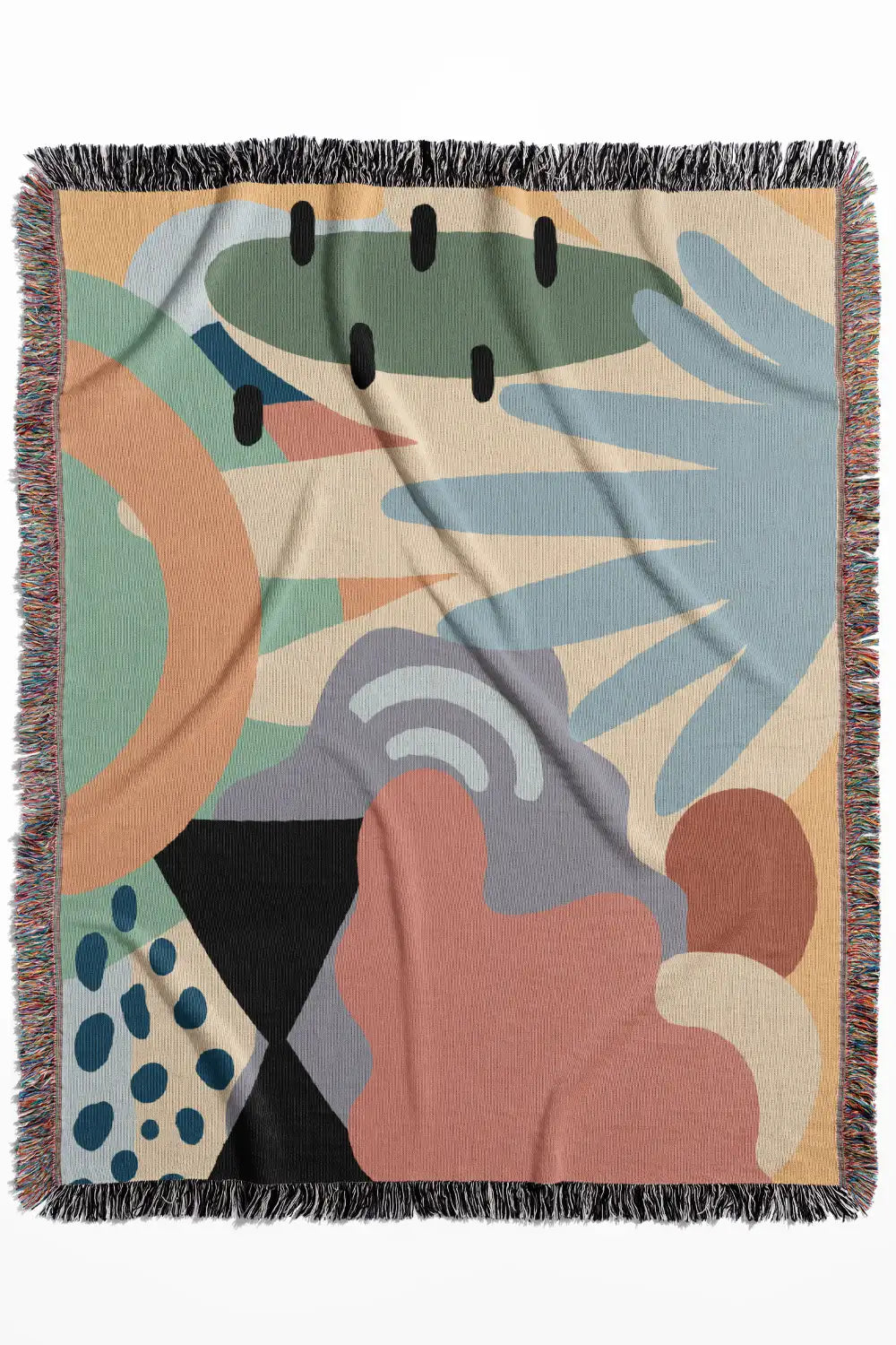 Tropical Paradise Abstract Cotton Woven Throw Blanket、mySite、gigharbornorthrealestate