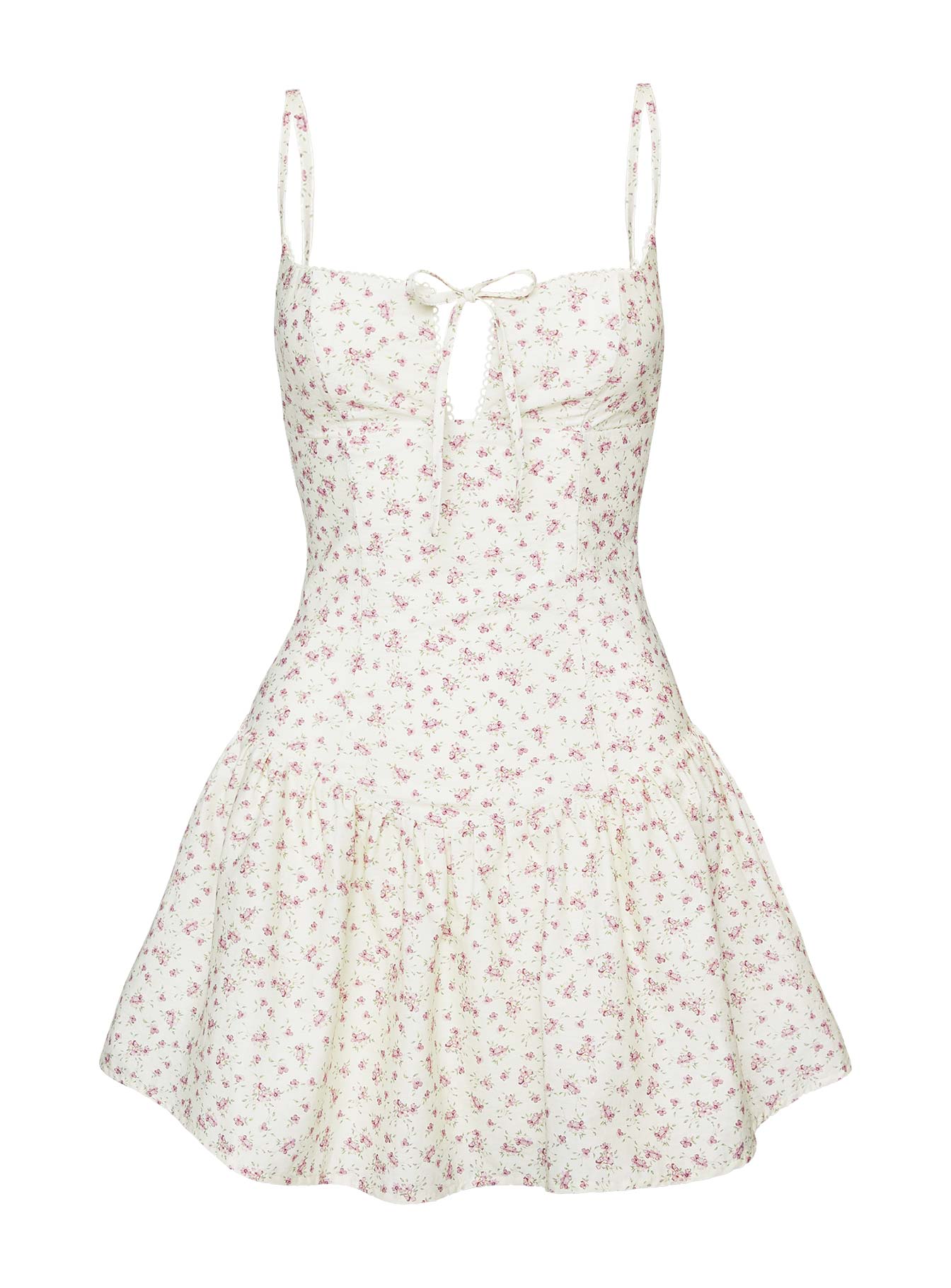 Joanie Drop Waist Mini Dress Floral Multi、mySite、solidvoid