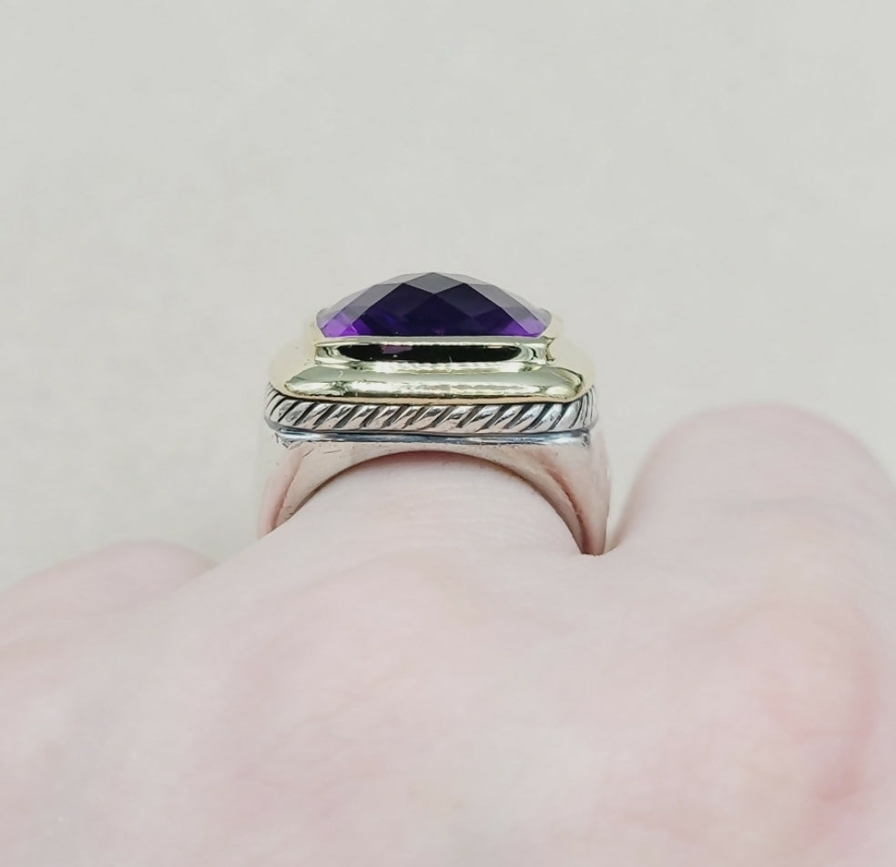David Yurman Albion 15mm Amethyst Ring 鈥?Gold、mySite、hinf8tx79
