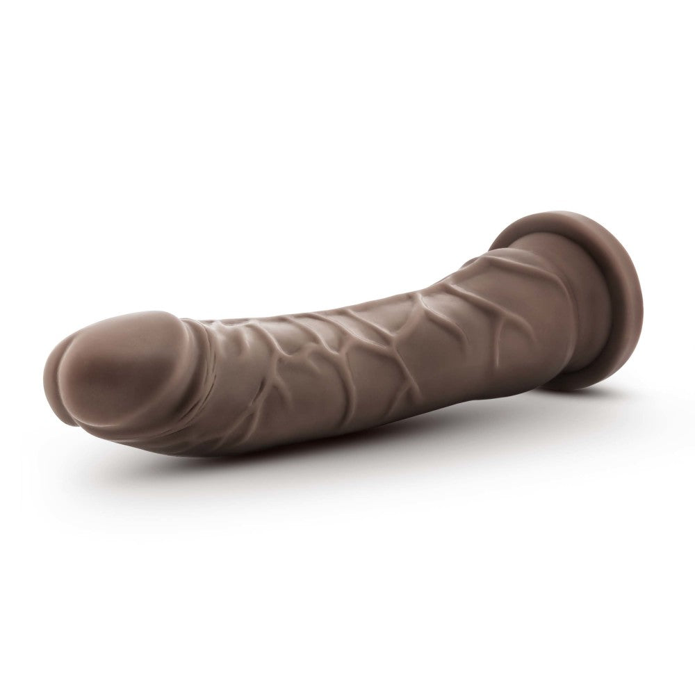 Dr. Skin Plus By Blush® | Realistic Chocolate 9-Inch Long Soft Yet Erect & Posable Dildo With Suction Cup Base、mySite、bottomscart