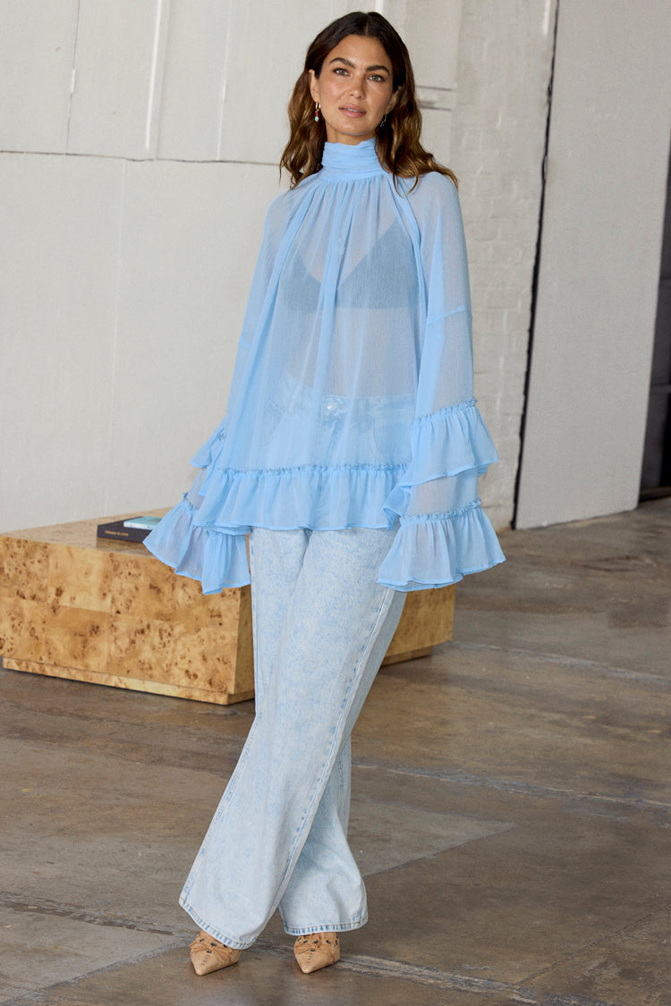 Pastel Blue Elinor Blouse、mySite、solidvoid