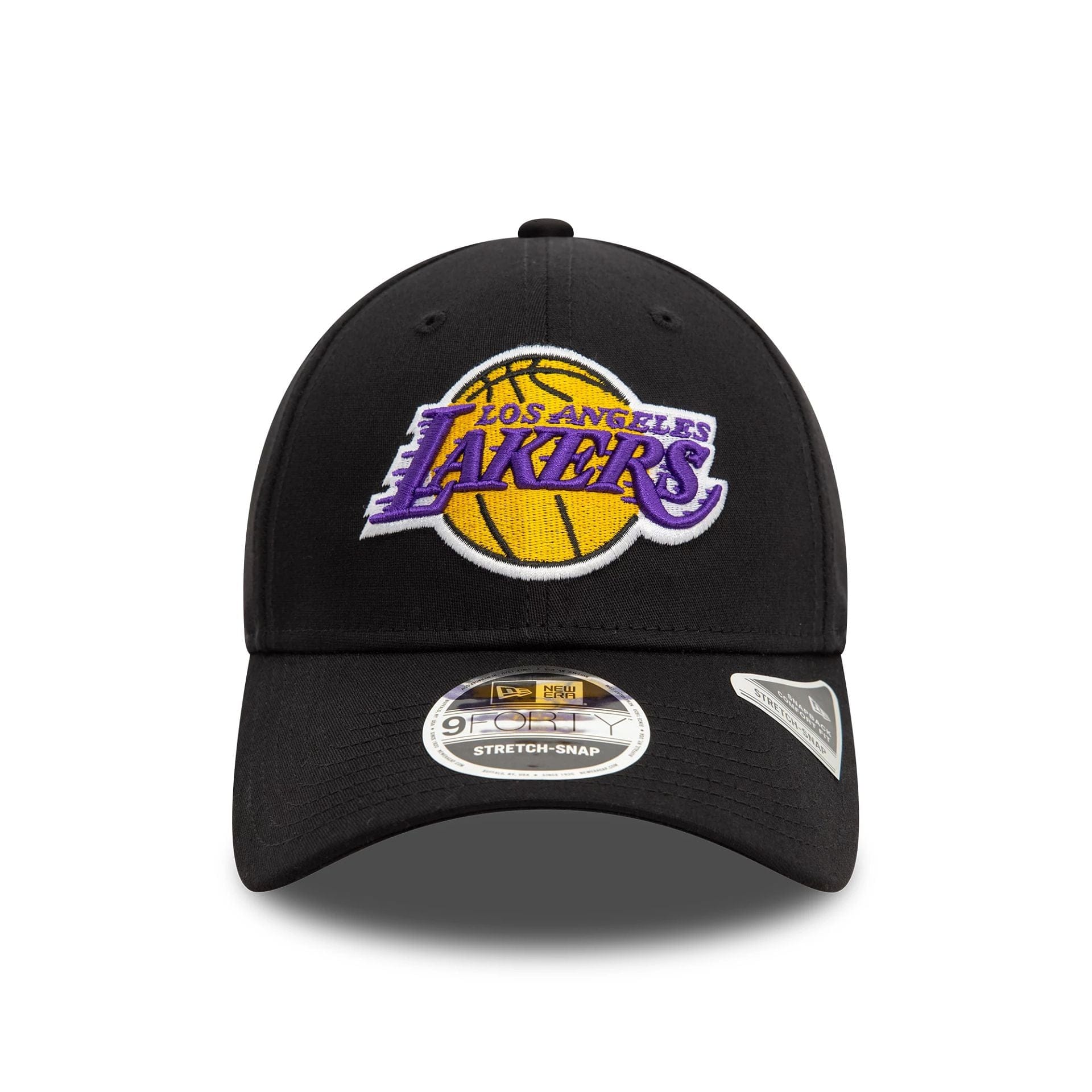 LA Lakers NBA Black 9FORTY Stretch Snap Adjustable Cap、mySite、vikingsvslions