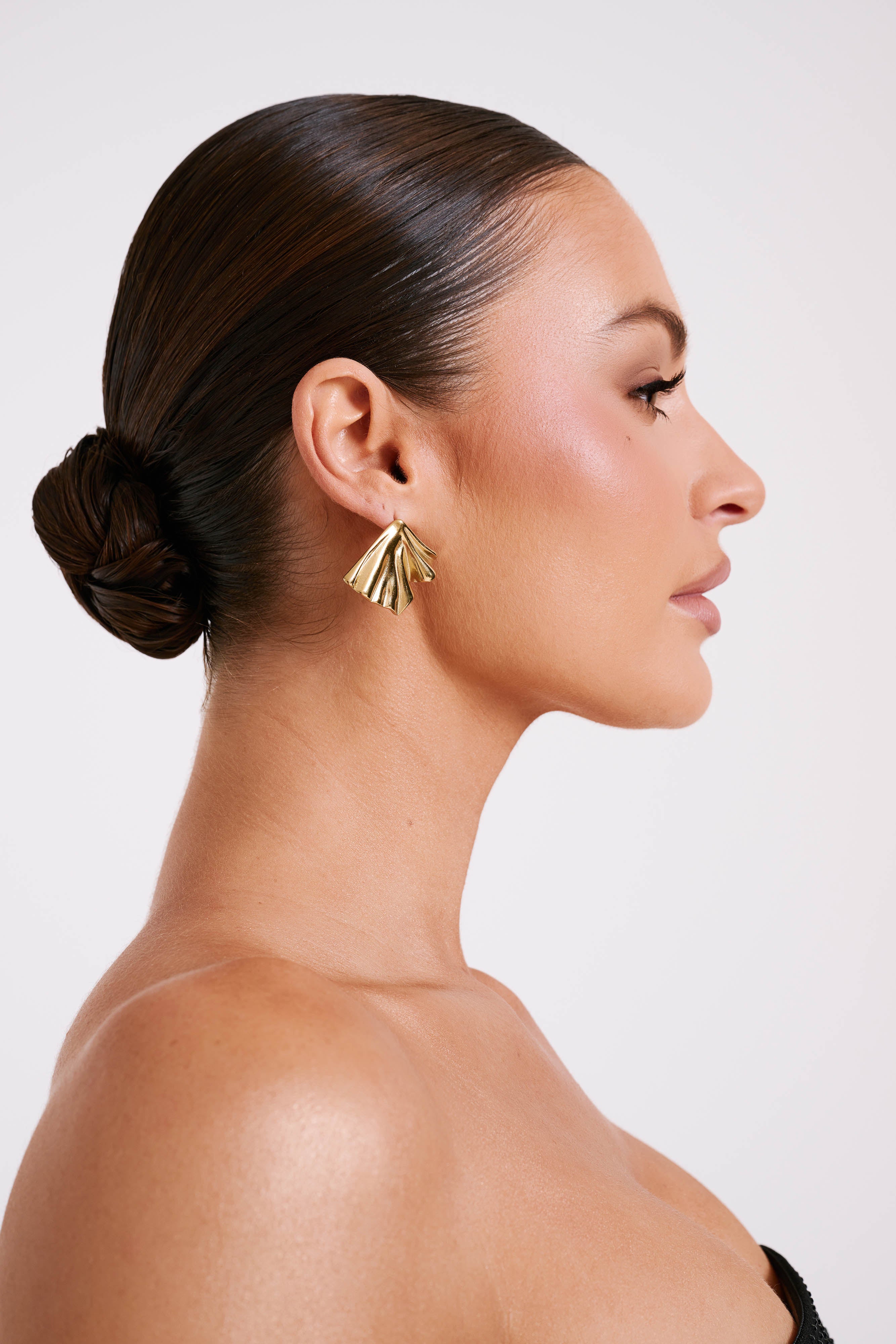 Willa Draped Earrings - Gold、mySite、solidvoid