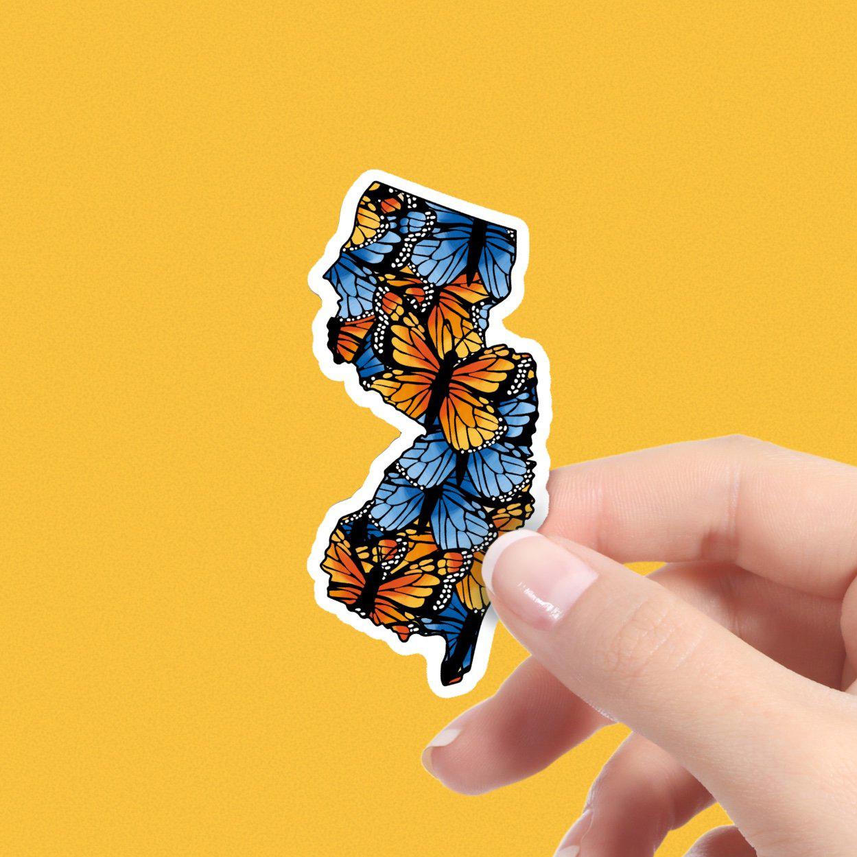  New Jersey Butterfly Pattern Sticker、mySite、elrpsem3k