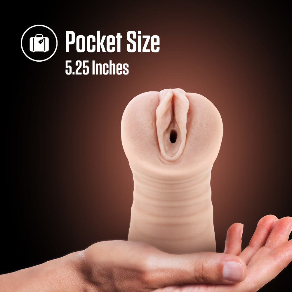 Enlust By Blush® | Ayumi Vibrating AI Male Masturbator Tight & Nubbed Canal With Vibrating Bullet - Made With X5® Plus Ultra Soft Realistic Vagina Feel - Beige、mySite、bottomscart