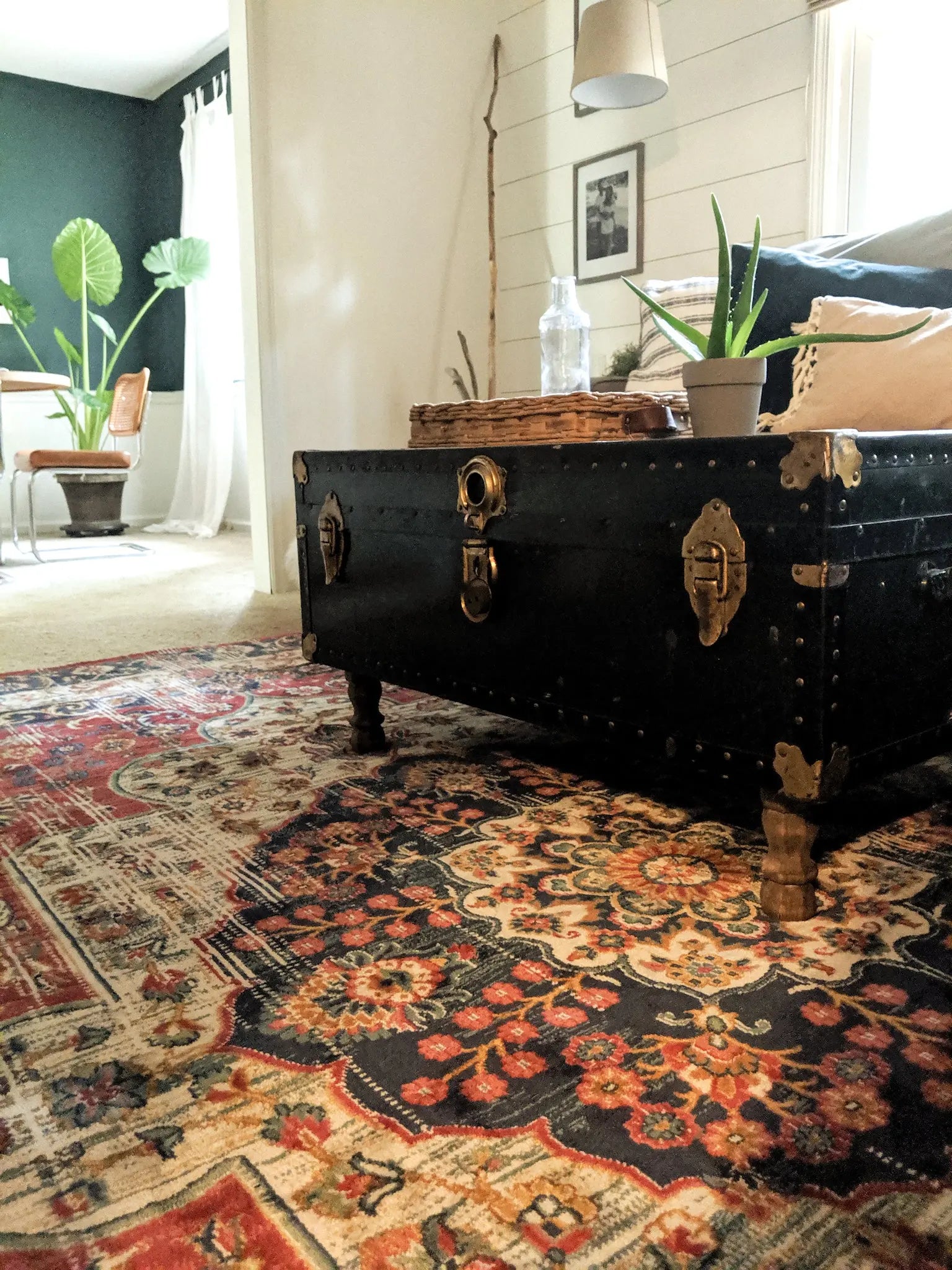 Alisha Crimson Traditional Medallion Distressed Rug、mySite、gigharbornorthrealestate