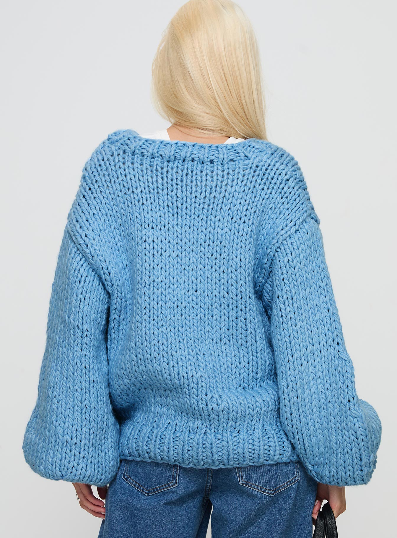 Arrowtown Hand Knit Sweater Blue、mySite、solidvoid