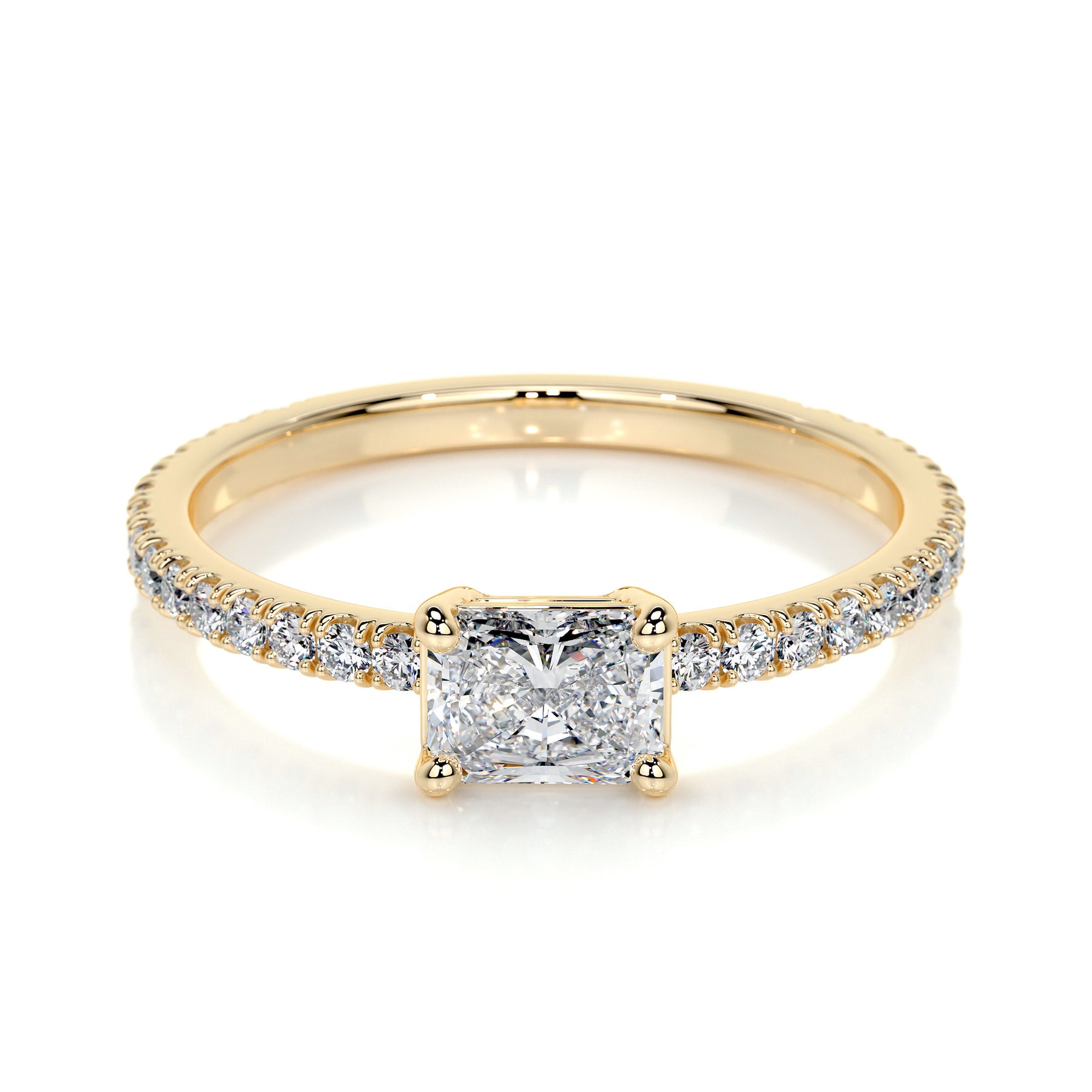 Chloe Radiant Lab Grown Stacking Ring (0.75 Carat) - 18K Yellow Gold、mySite、hinf8tx79