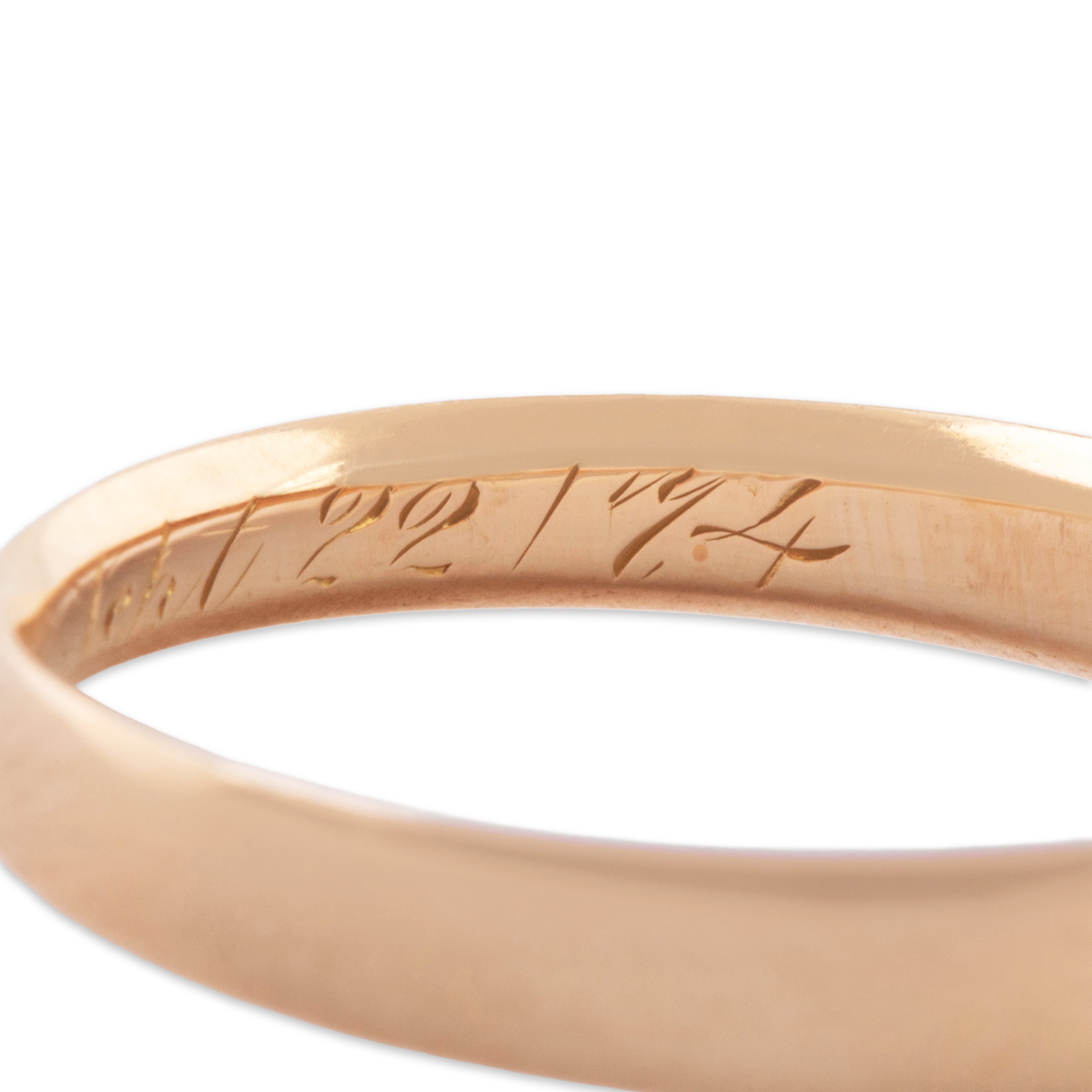 Antique Edwardian 18k Rosy Yellow Gold .97ct Old Mine Diamond Lovely Ring 6.50、mySite、hinf8tx79