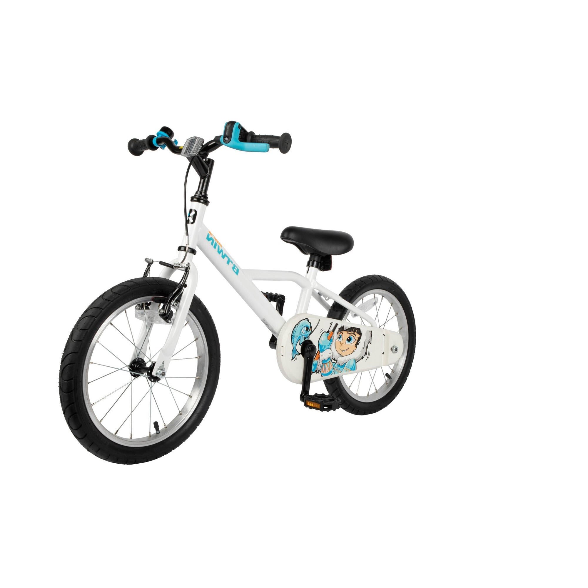 Btwin 100 Frosty Blue Hybrid Bike 16 Kids 3'7 to 4'0