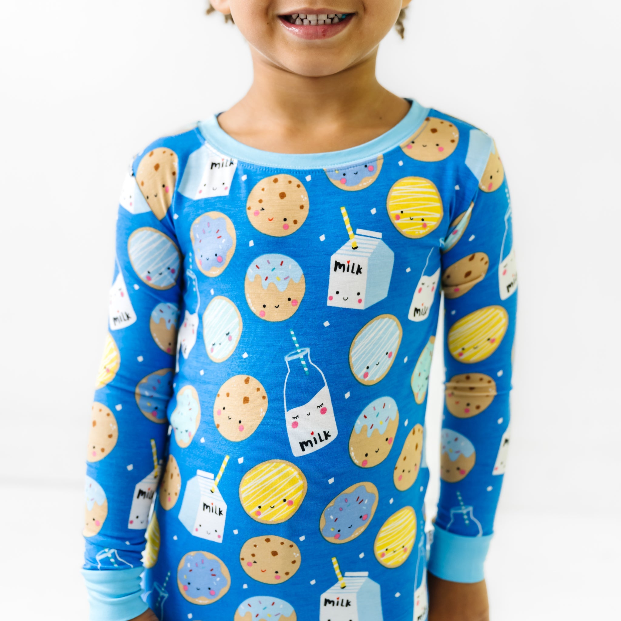 Blue Cookies & Milk Two-Piece Pajama Set、mySite、g9winljtr