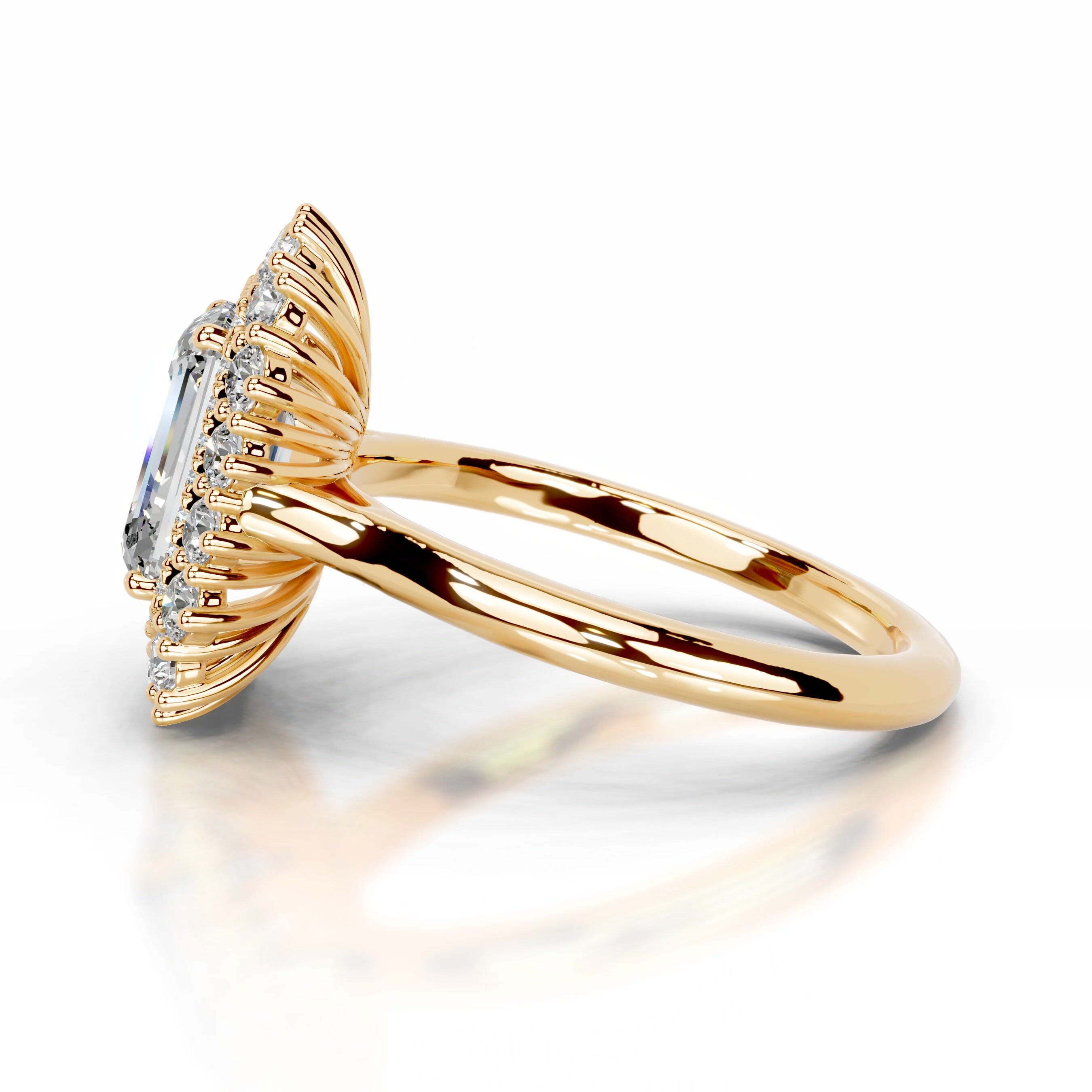 Myaree Moissanite & Diamond Ring - 18K Yellow Gold、mySite、hinf8tx79