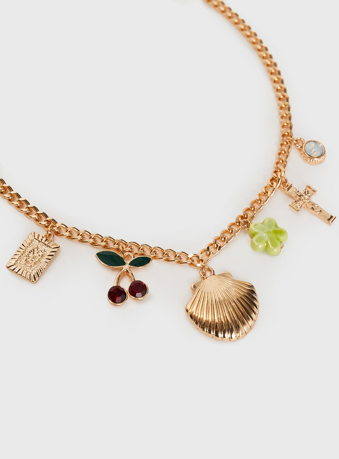 All My Life Charm Necklace Gold、mySite、solidvoid