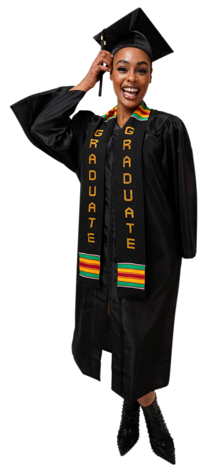 Dupsie's GRADUATE Kente Cloth Graduation Stole Sash DPS268、mySite、solidvoid
