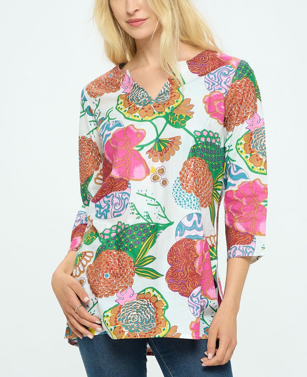 Floral Gardens Kurta Tunic Top、mySite、topwebapps
