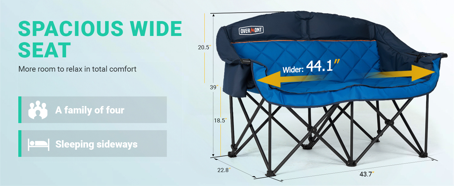 Overmont Oversized Double Camping Chair