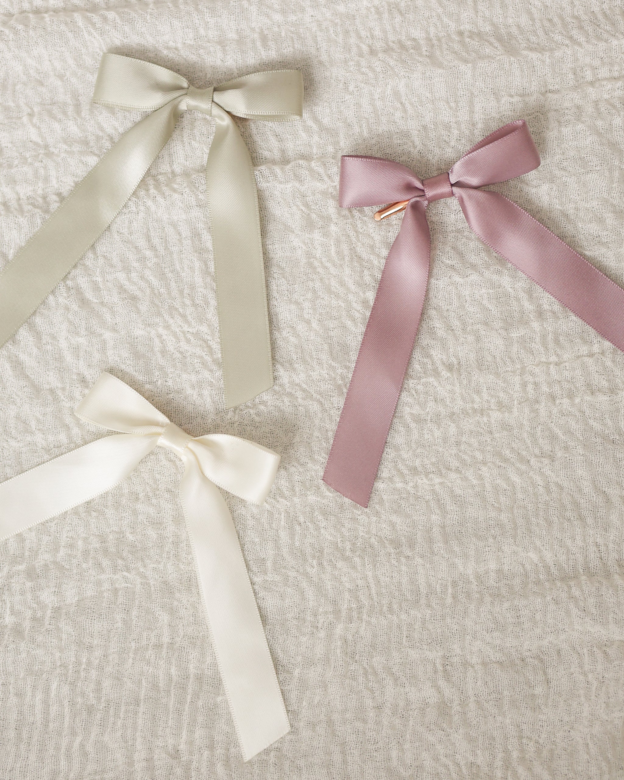  Satin Ribbon Bow || Ivory, Lavender, Sage、mySite、layawaytickets