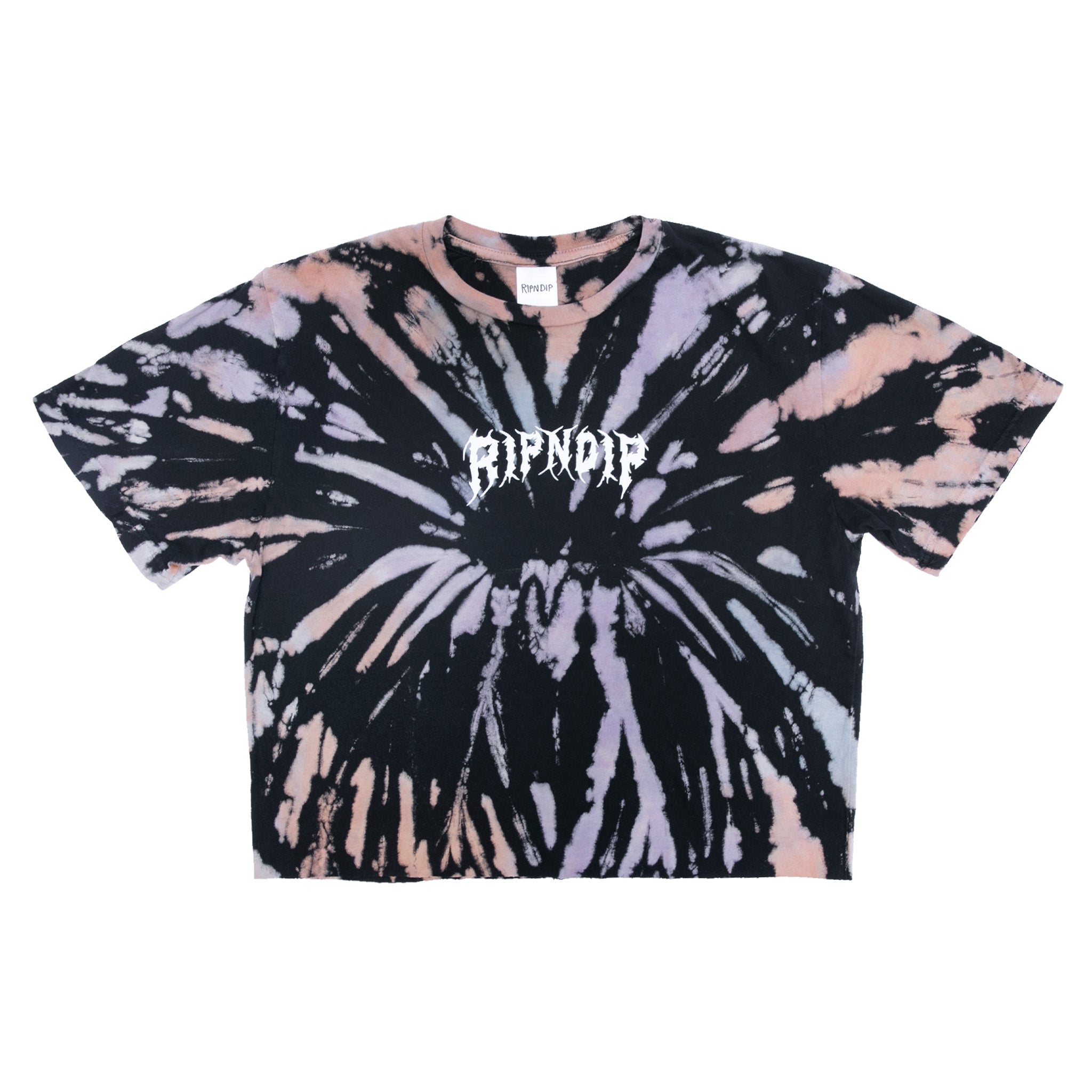  Nikola Crop Tee (Black/Peach/Purple Tie Dye)、mySite、merchandisen