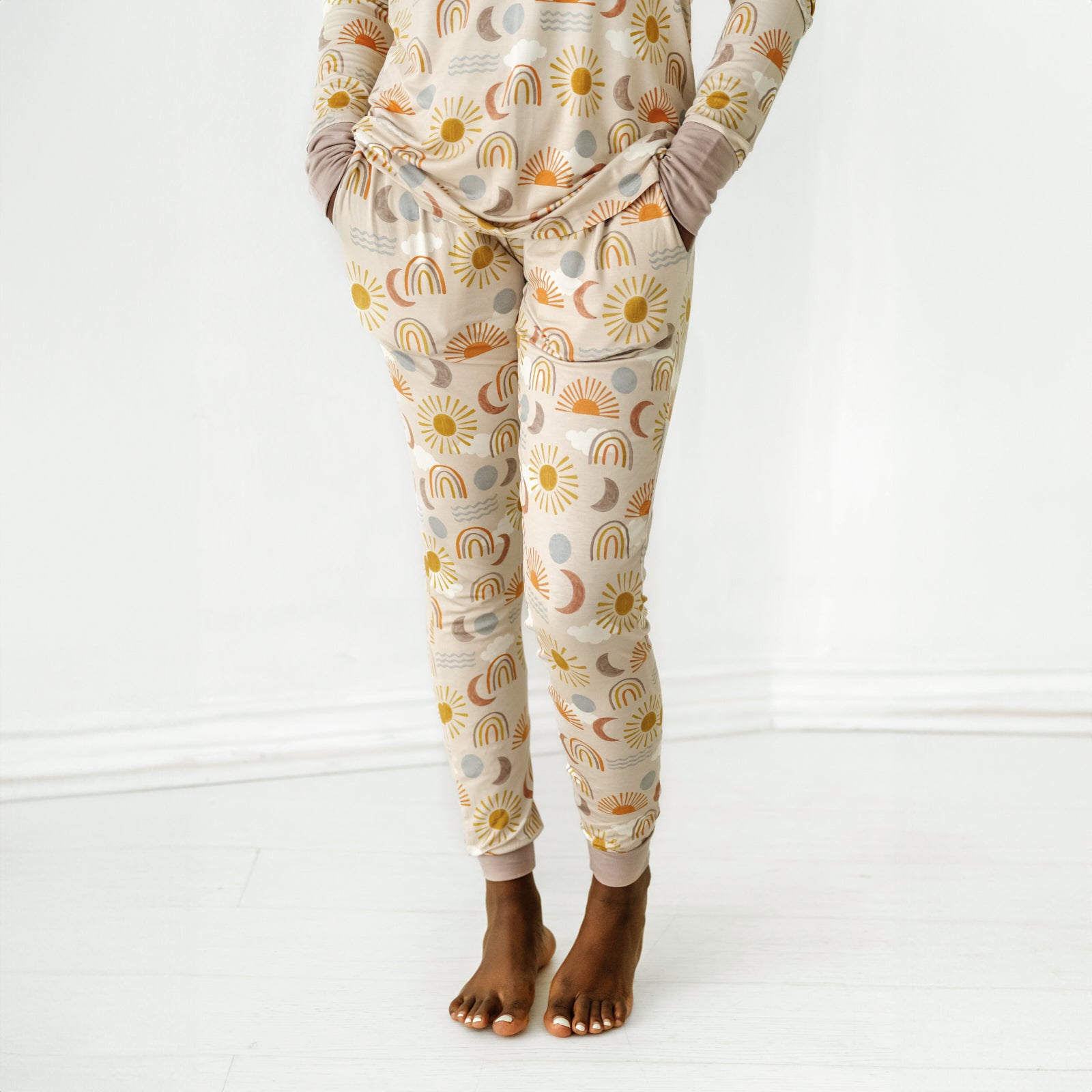 Desert Sunrise Women's Pajama Pants、mySite、g9winljtr