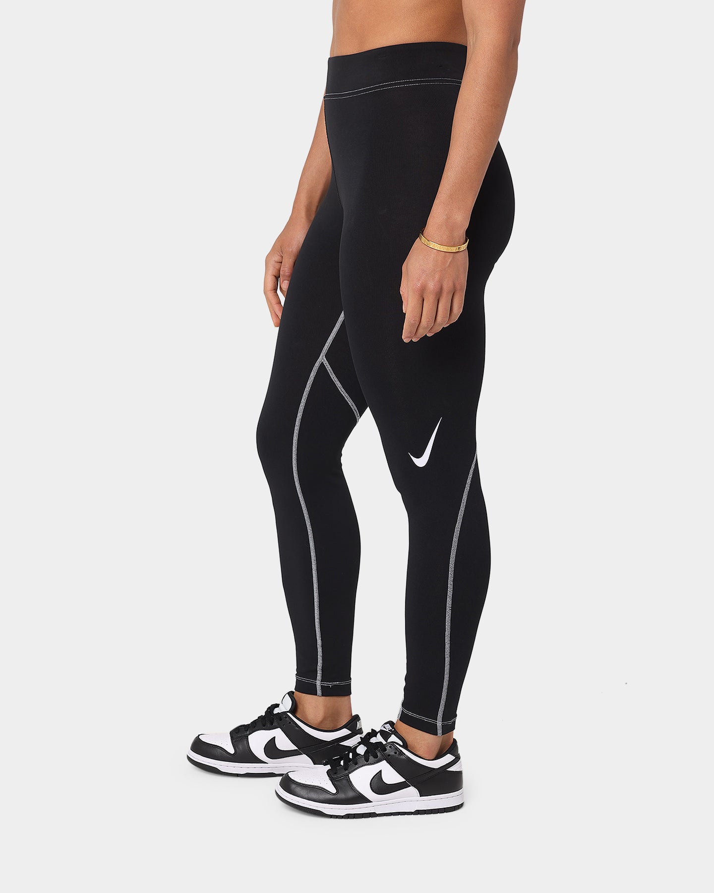Nike Women's Swoosh GX High Rise Leggings Black/White、mySite、zt4zffjzw