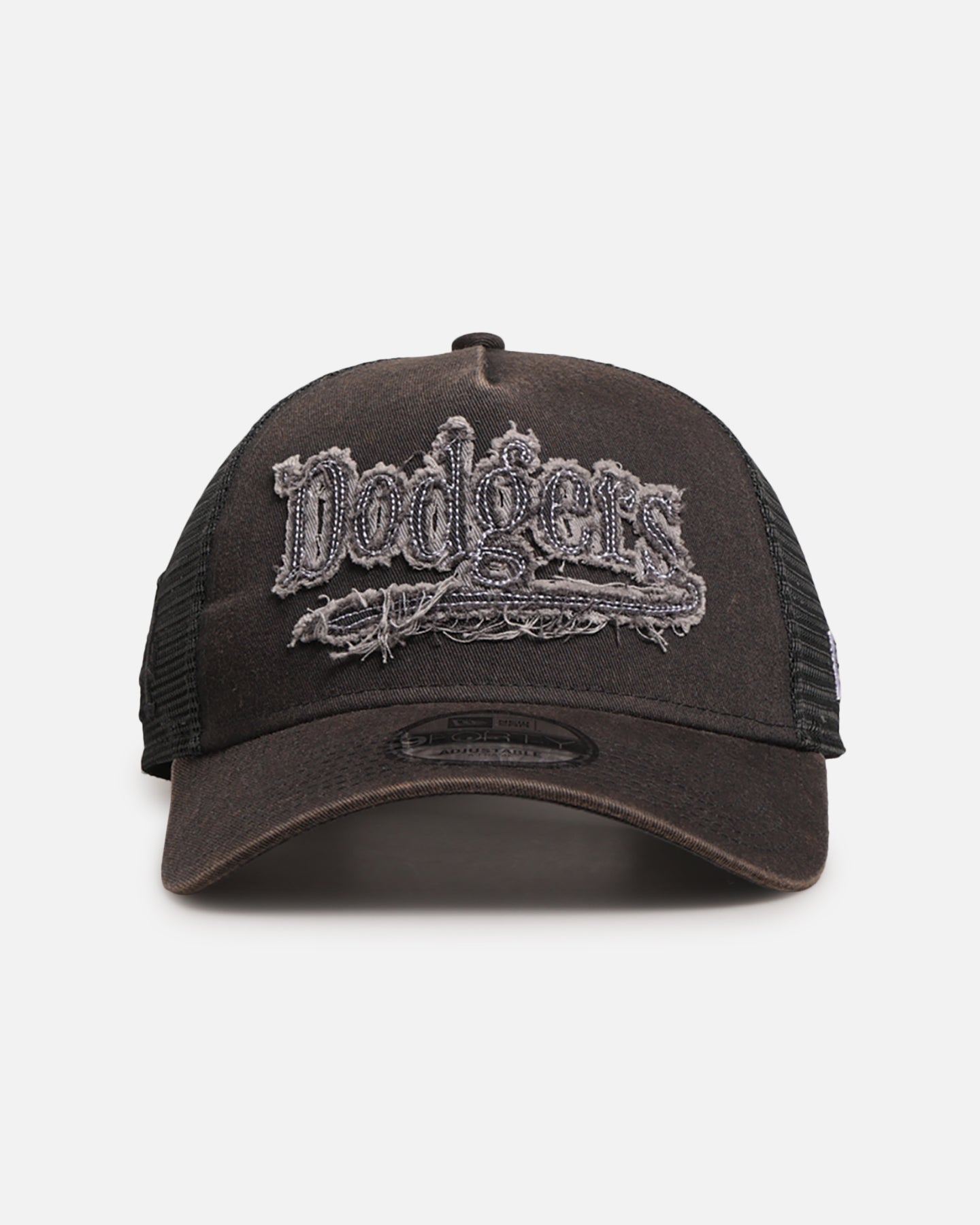 New Era Los Angeles Dodgers 'Washed Fray' 9FORTY A-Frame Trucker Snapback Washed Grey、mySite、zt4zffjzw