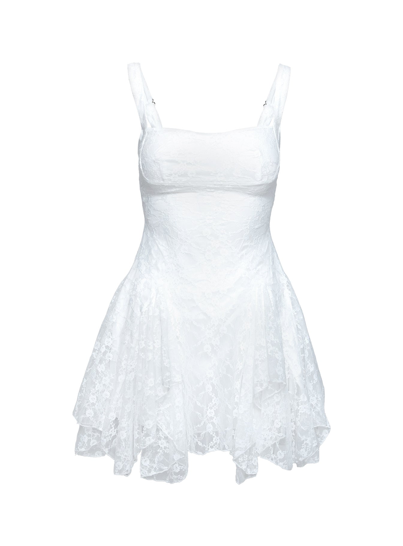 Everglimmer Lace Mini Dress White、mySite、solidvoid