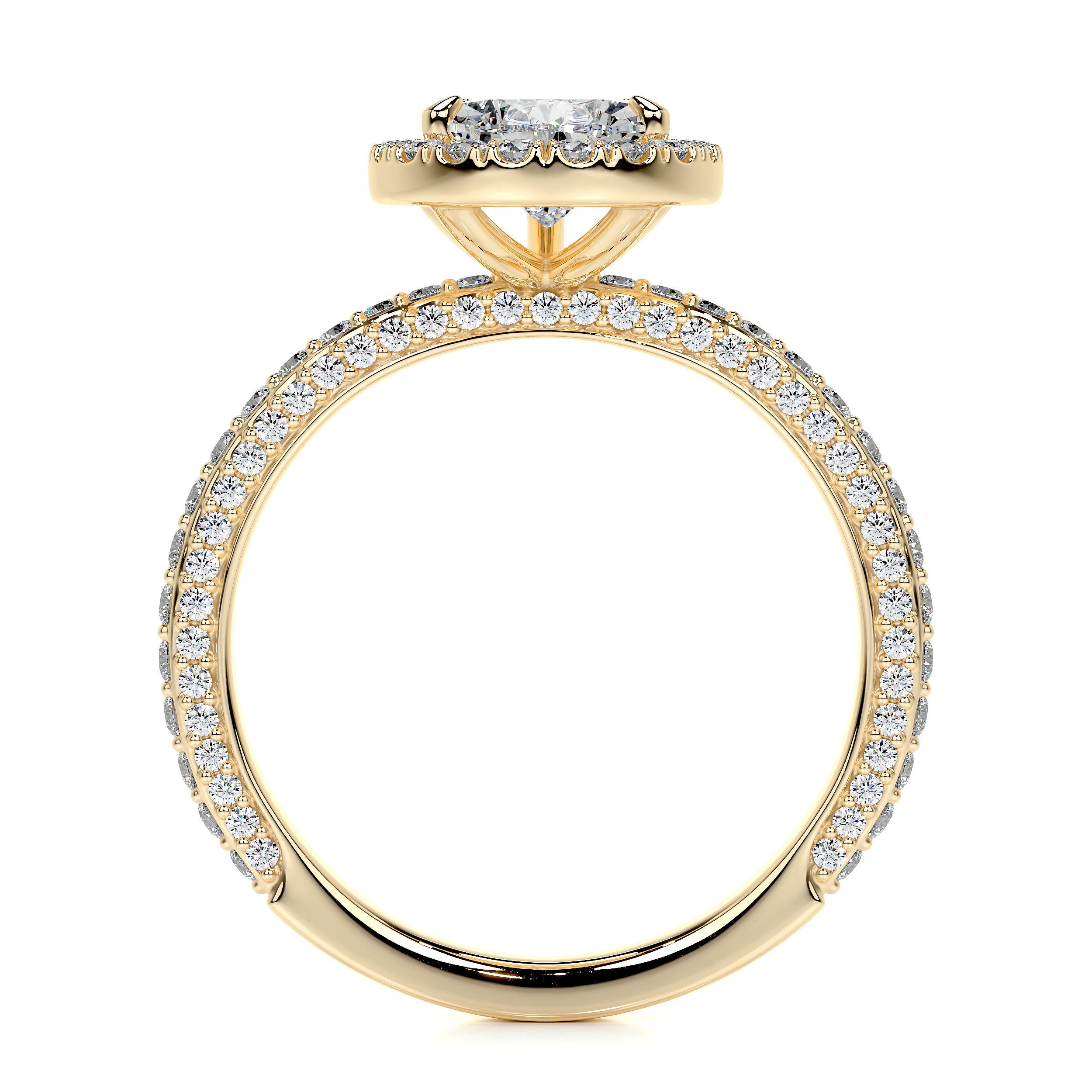 Beverly Lab Grown Diamond Ring -18K Yellow Gold、mySite、hinf8tx79