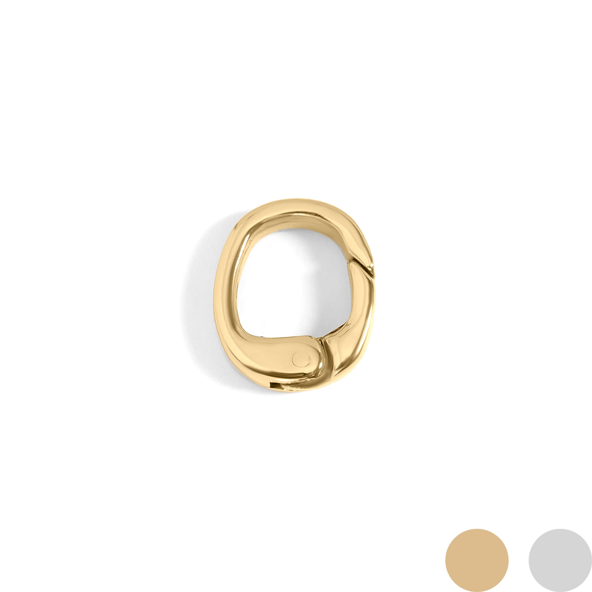 18K Gold PVD Stainless Steel Mini Rounded Square Carabiner / ENC0035、mySite、dreamappss