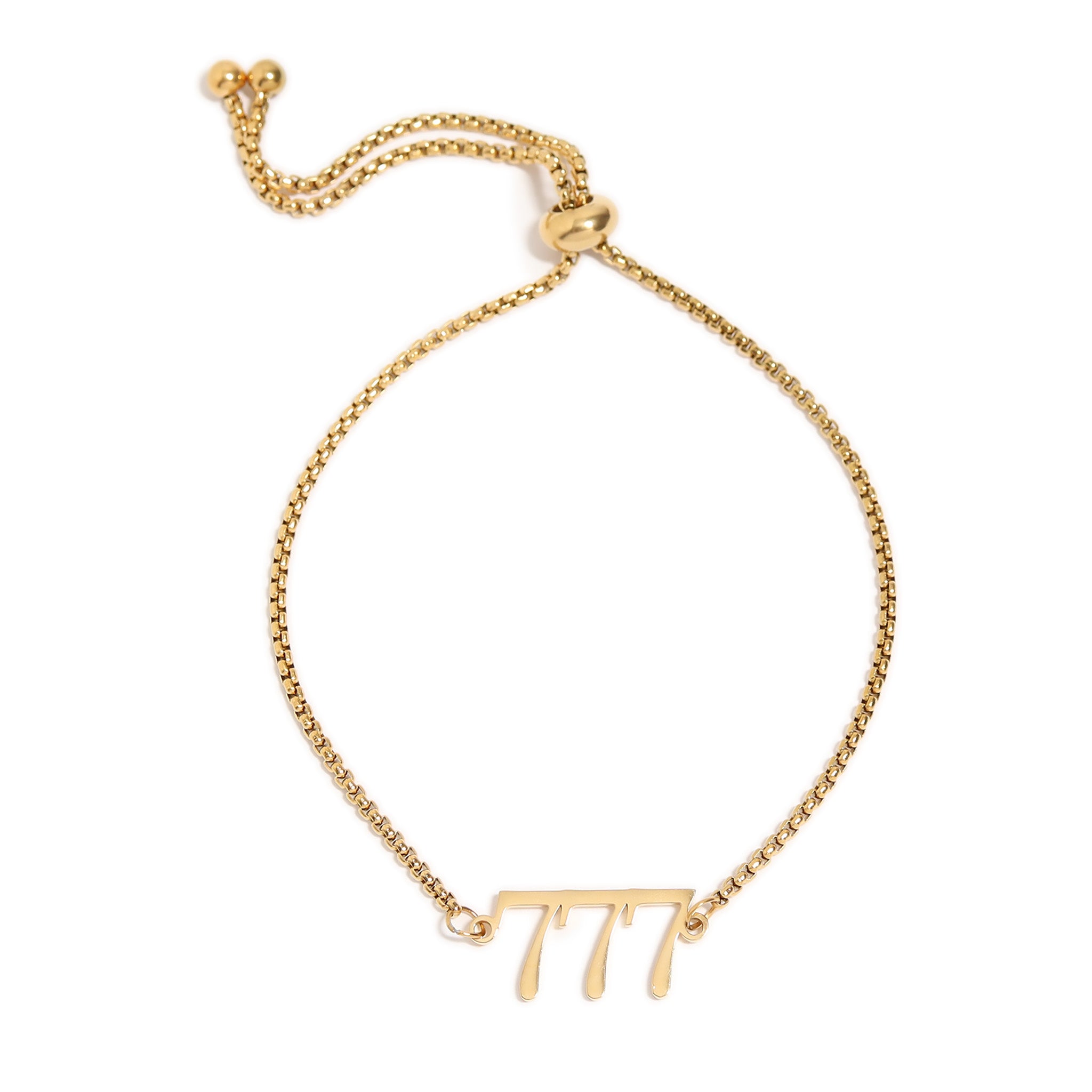 18K Gold PVD Stainless Steel Angel Number Bracelet / BRJ1003、mySite、dreamappss