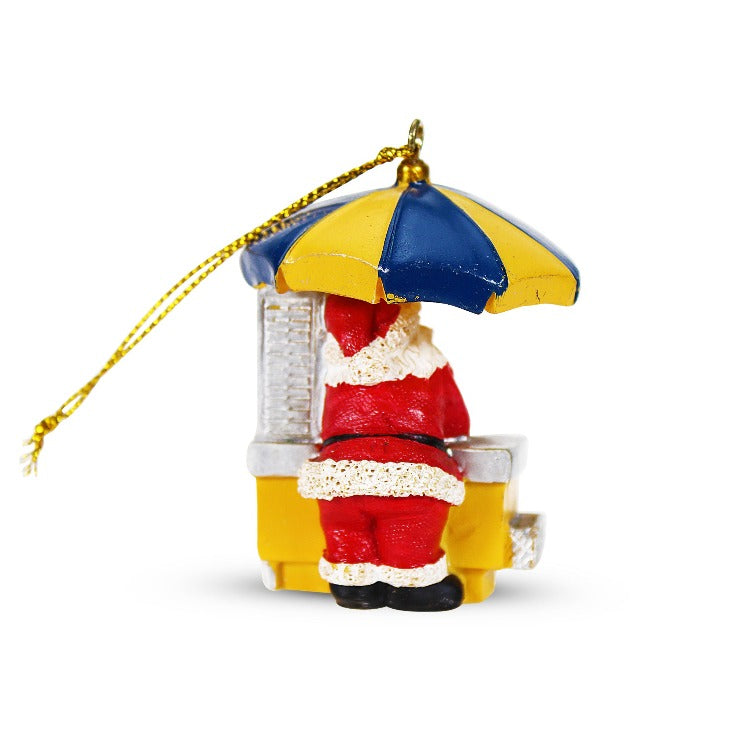 Santa Claus NEW YORK Hot Dog Stand Christmas Ornament (1.5x2in)、mySite、vikingsvslions
