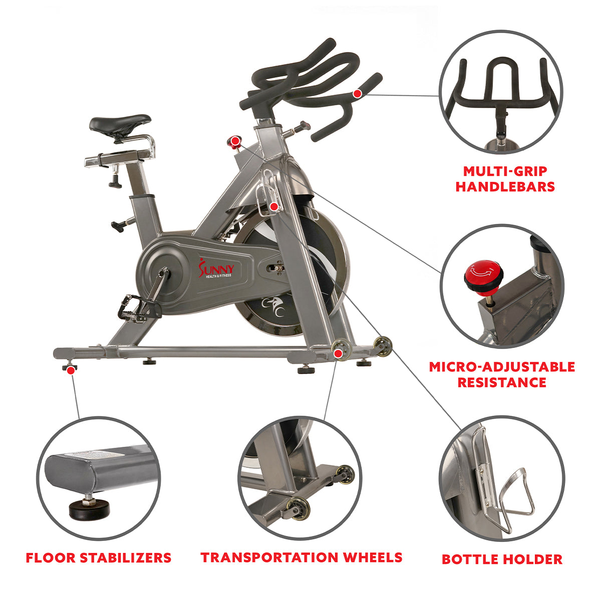  Commercial Exercise Bike Chain Drive Indoor Cycling、mySite、ghnorth