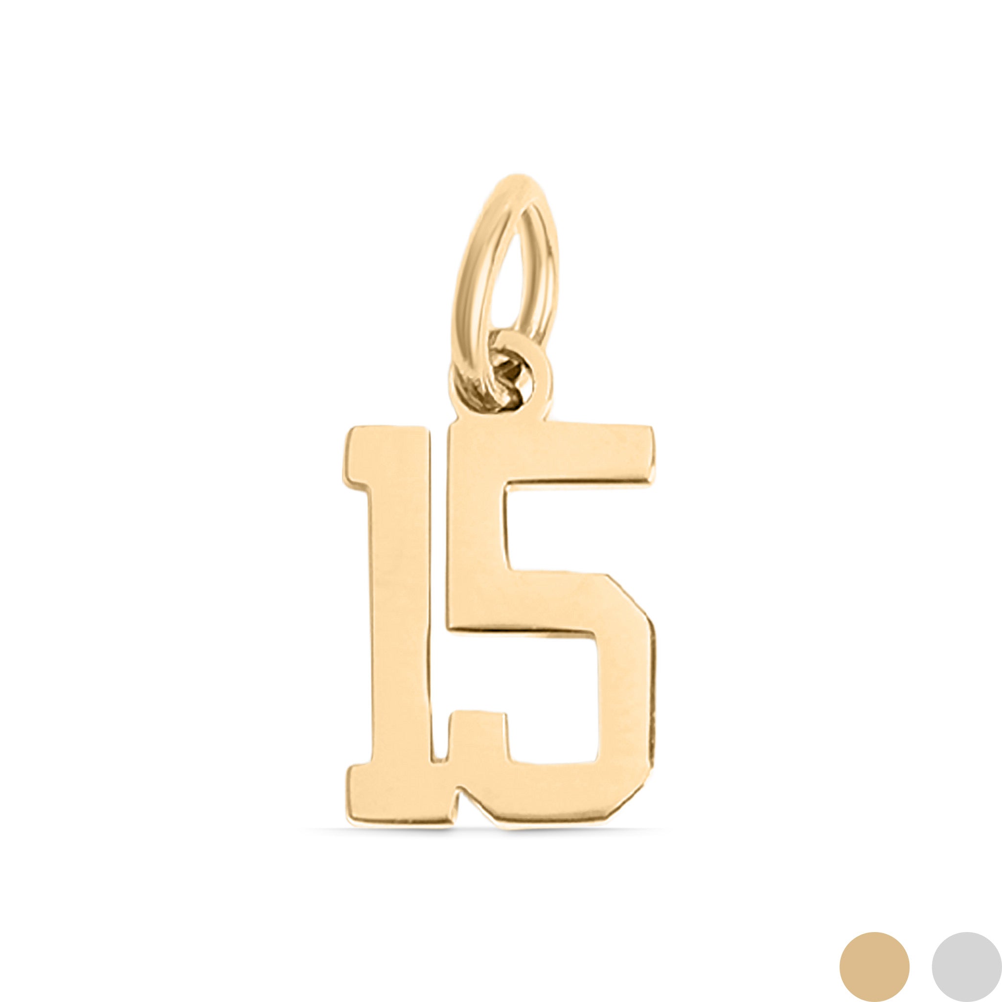 18K Gold PVD Coated Stainless Steel Small Sport Number Pendant / PDS0008、mySite、dreamappss